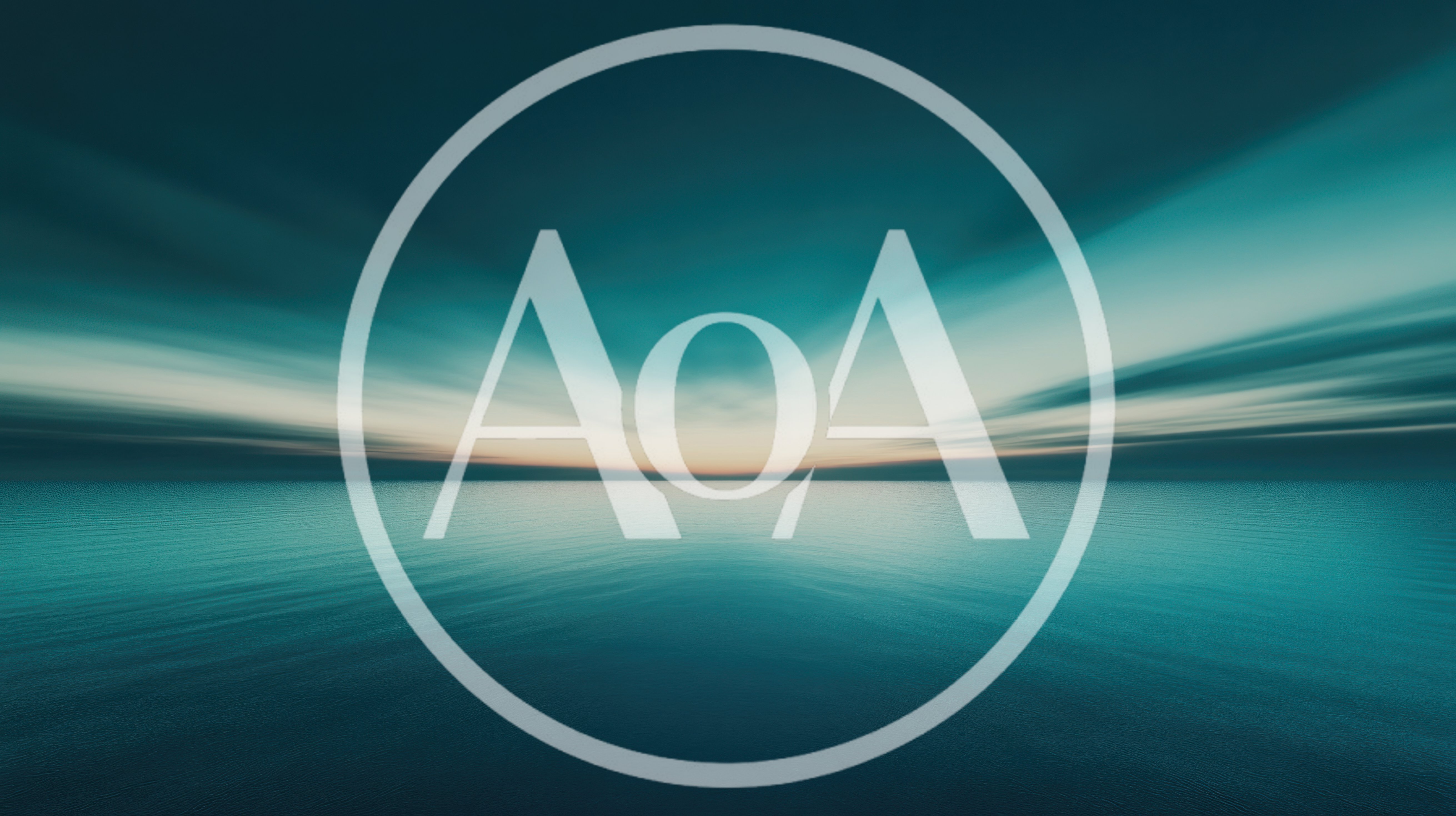 Abstract Motion Blur Over Calm Teal Ocean Horizon