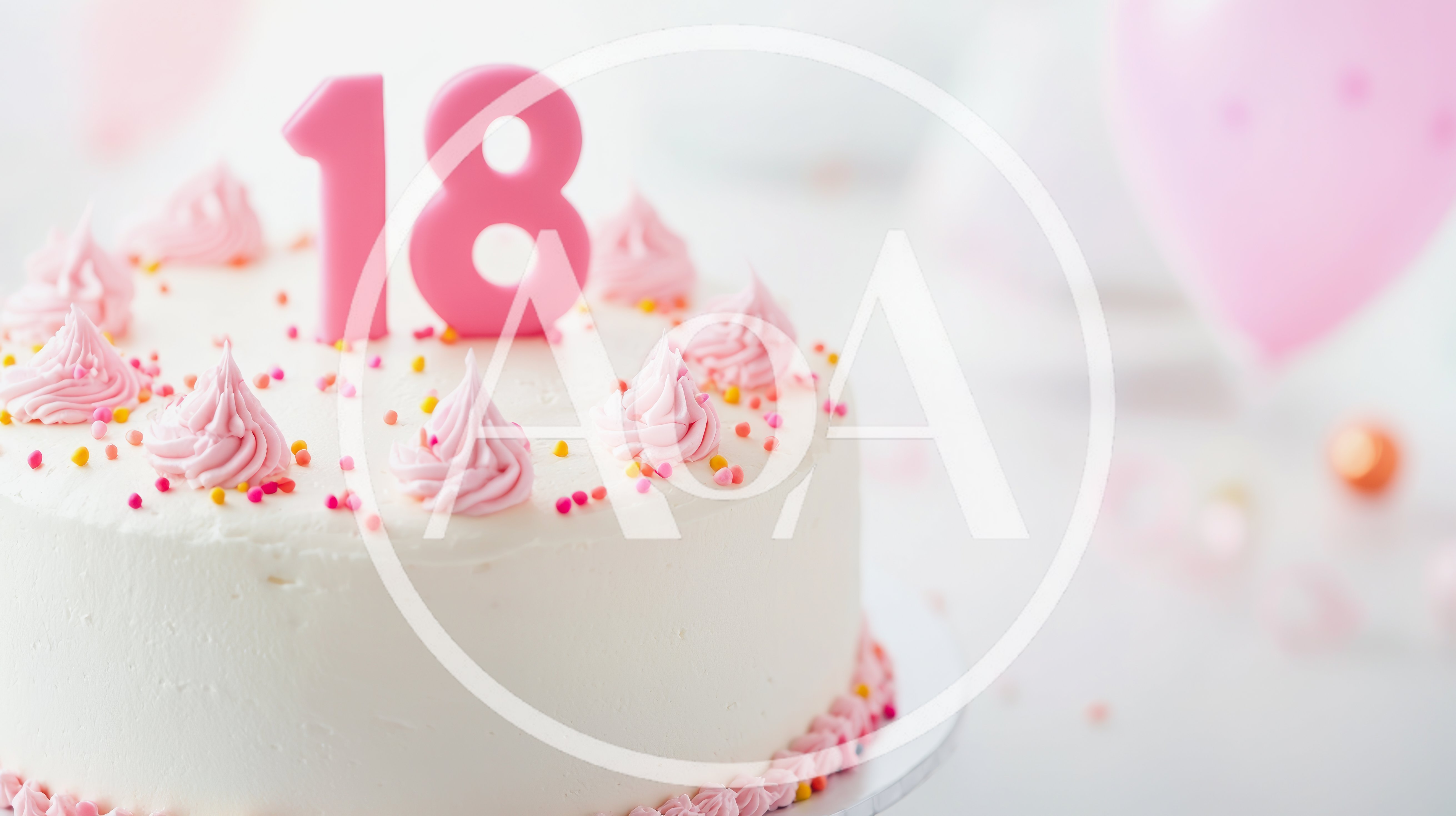 18th Birthday Celebration Cake With Pink Frosting