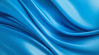 Abstract Blue Silk Fabric With Soft Flowing Folds