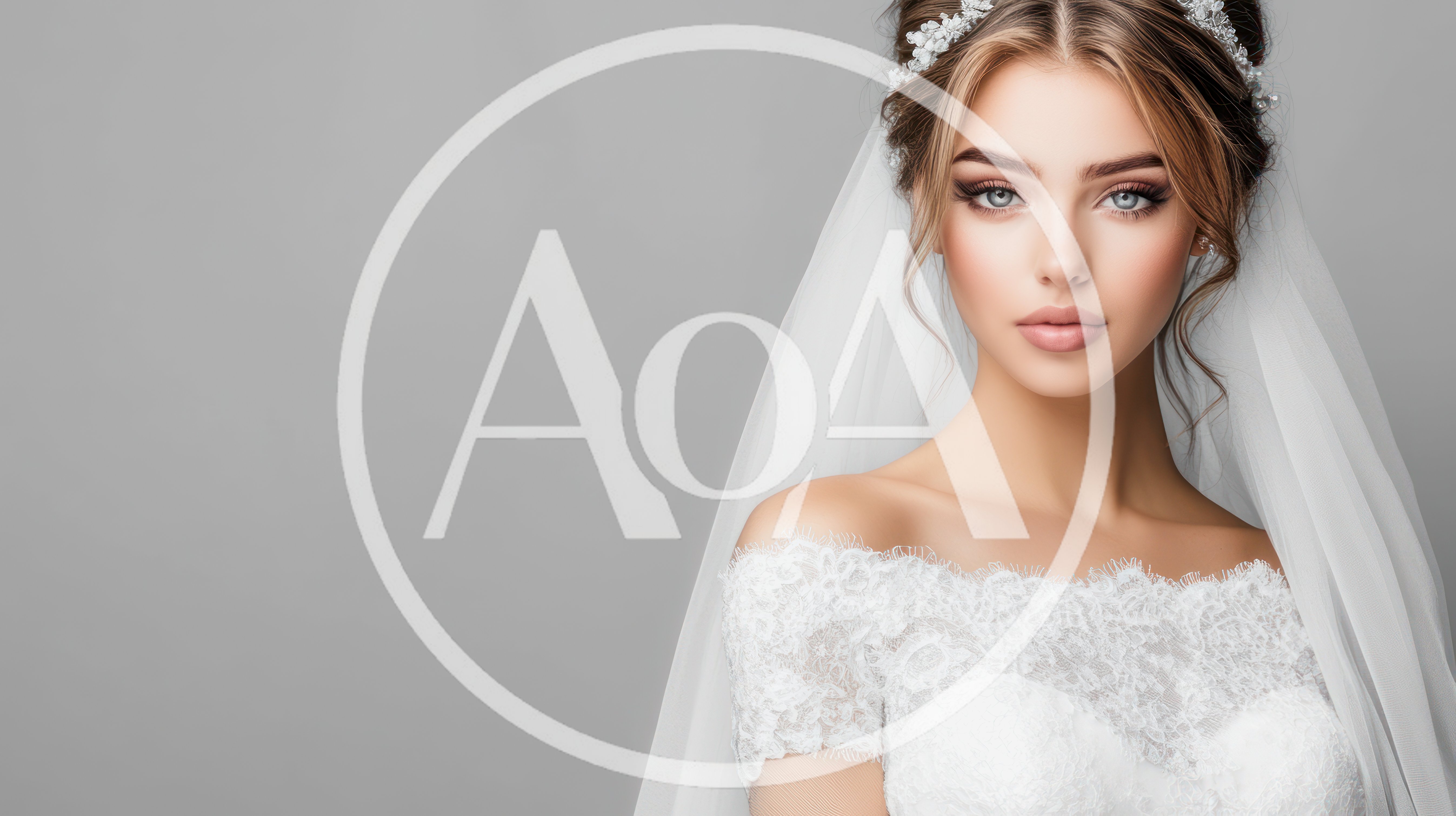 Portrait Of A Beautiful Bride In A Wedding Dress