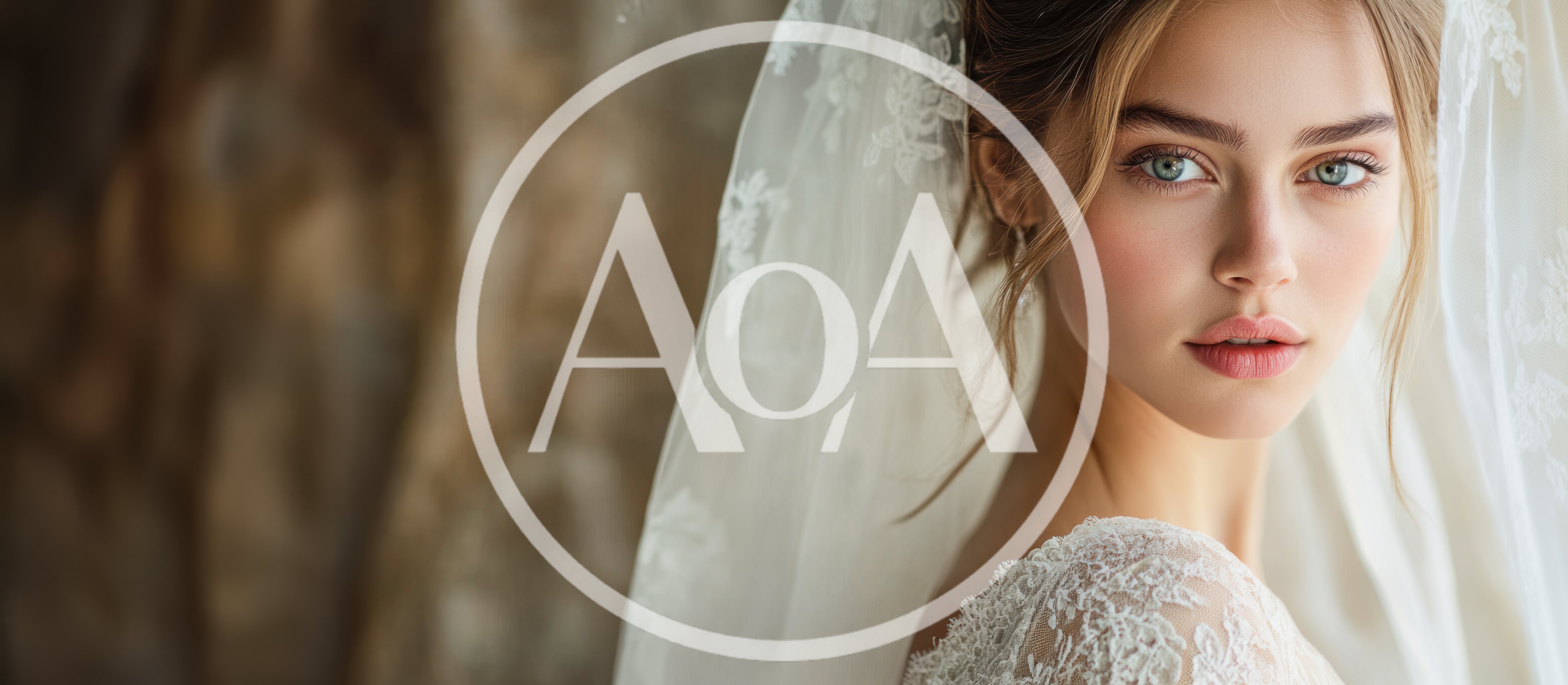 Portrait Of A Beautiful Bride In Lace Veil