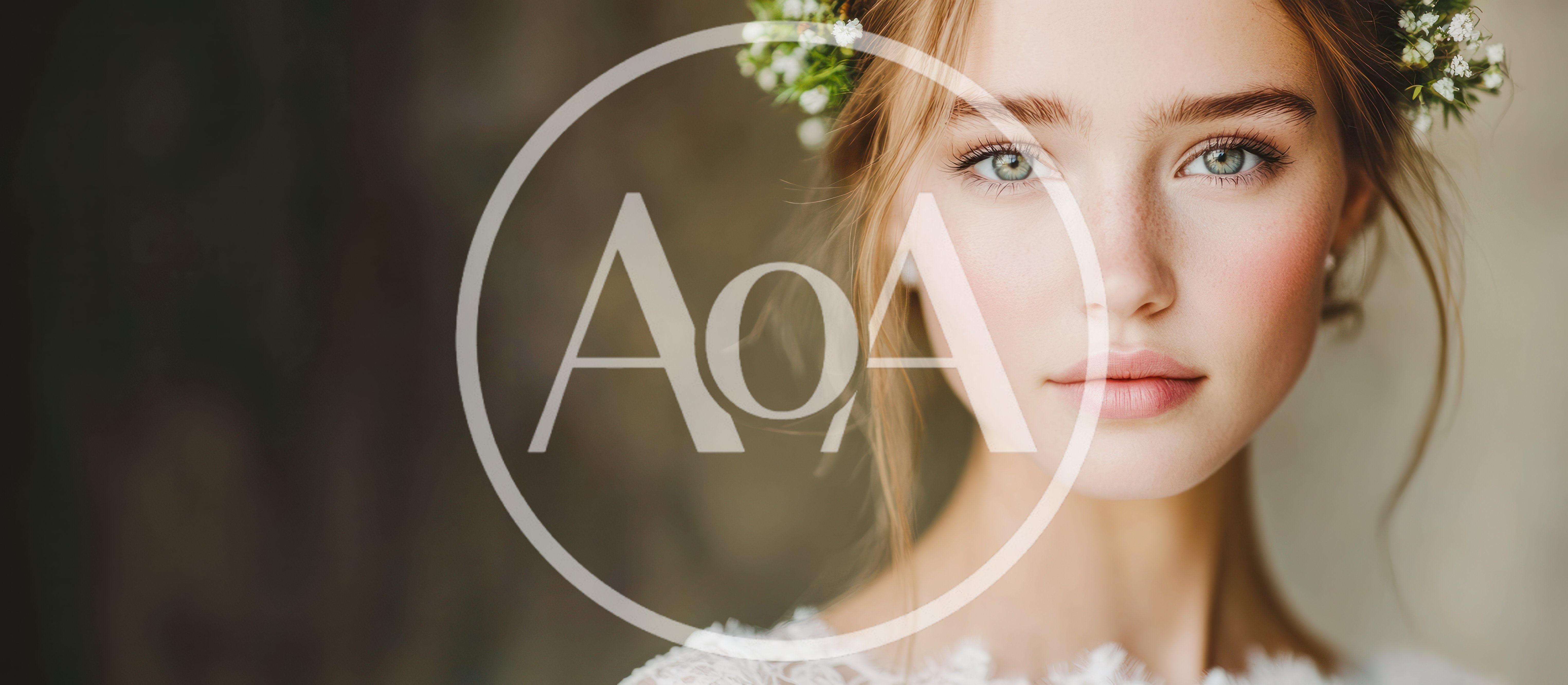 Portrait Of A Beautiful Young Bride With Floral Crown
