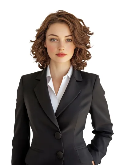 Professional Businesswoman In A Black Suit
