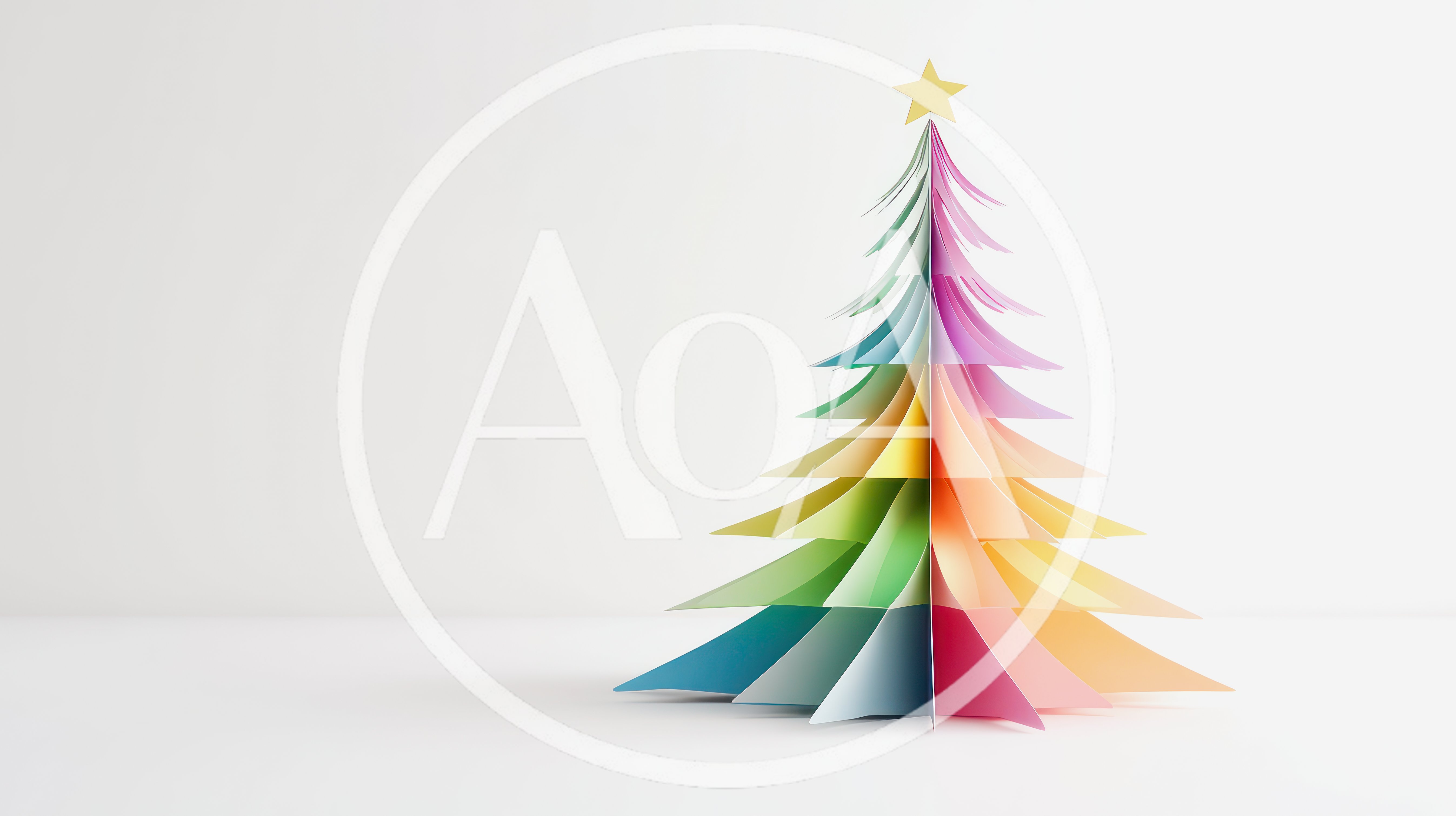 Paper Craft Rainbow Christmas Tree Decoration