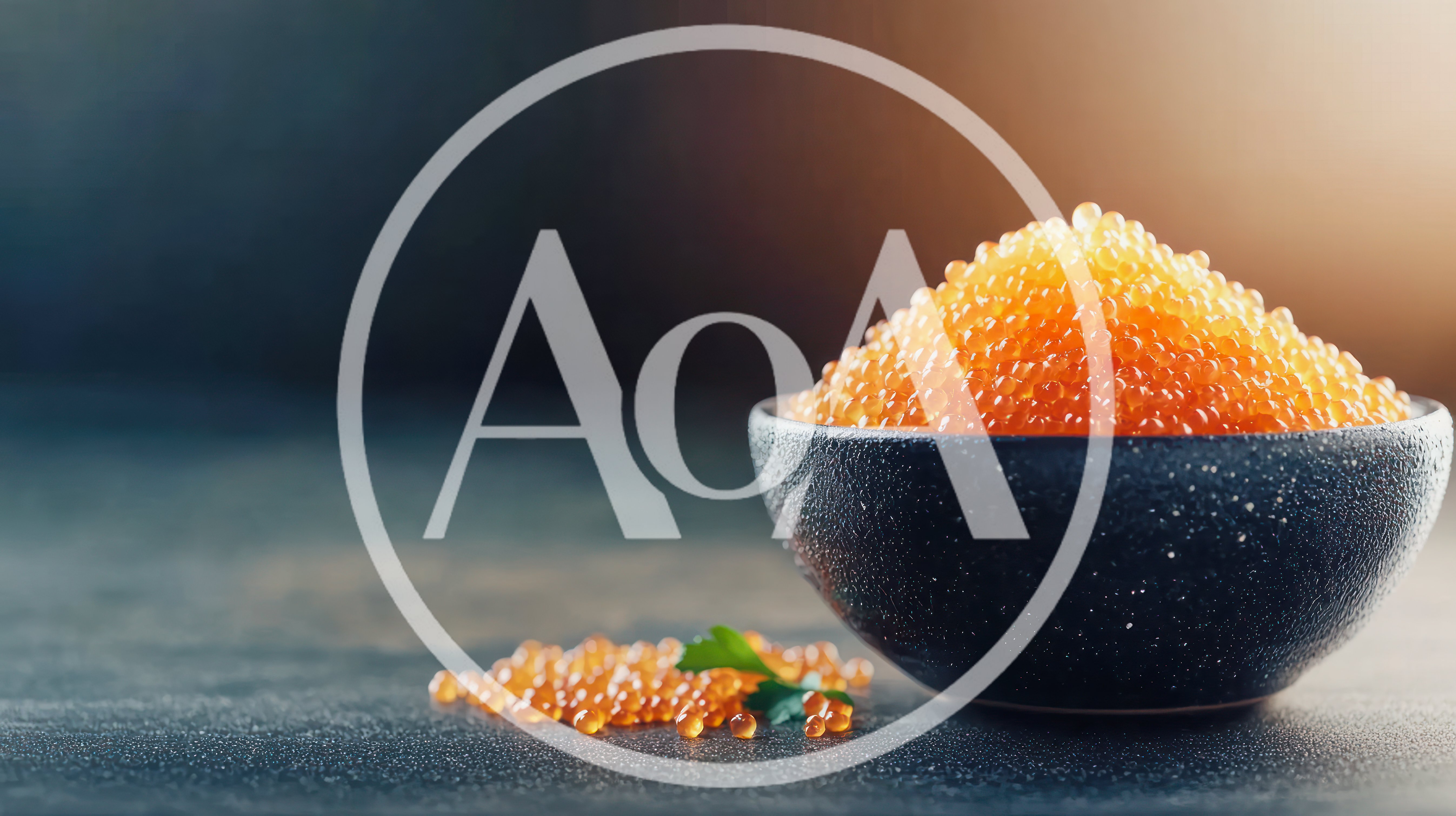 Bowl Of Fresh Orange Salmon Caviar