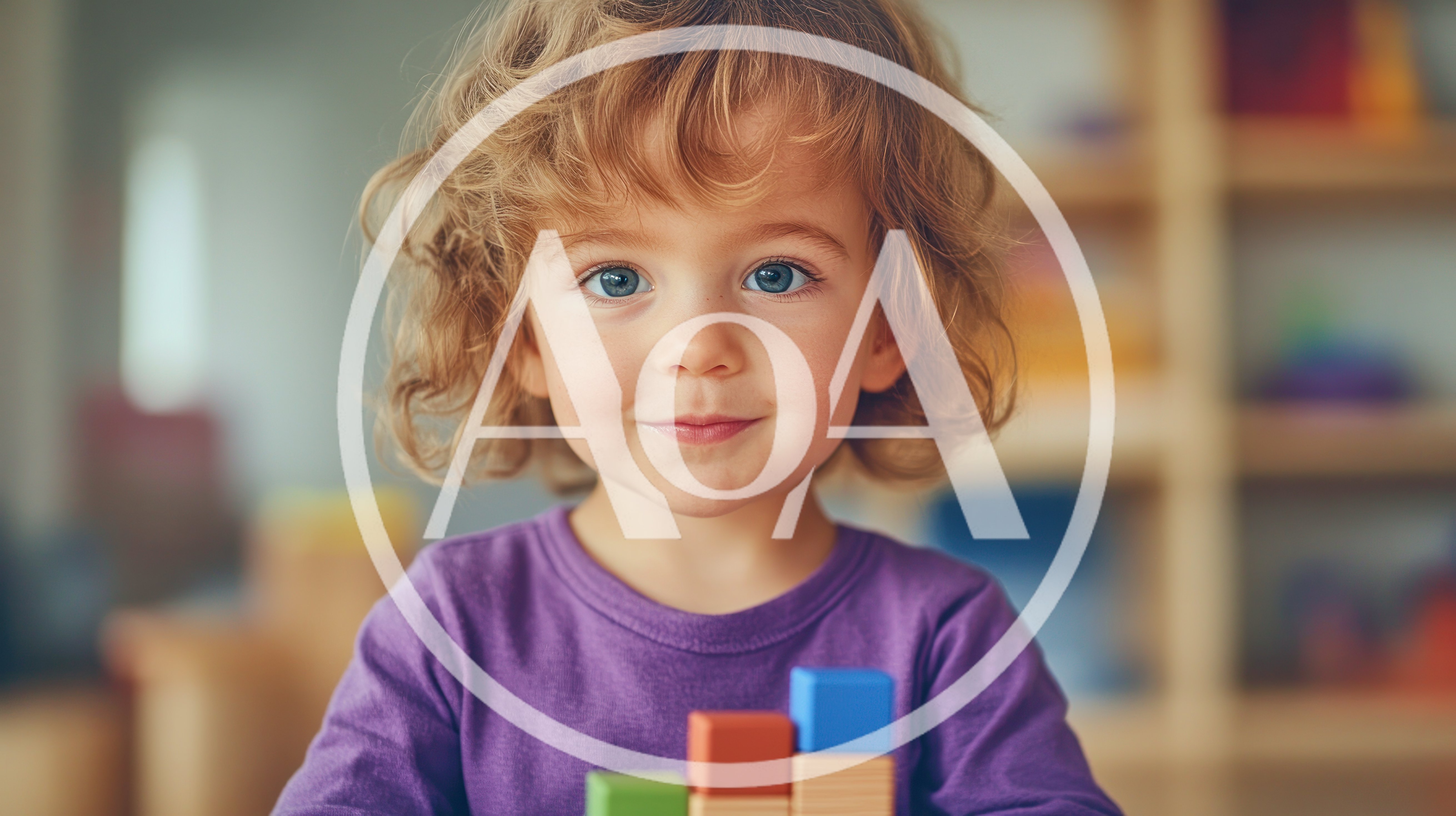 Toddler Playing With Colorful Wooden Building Blocks