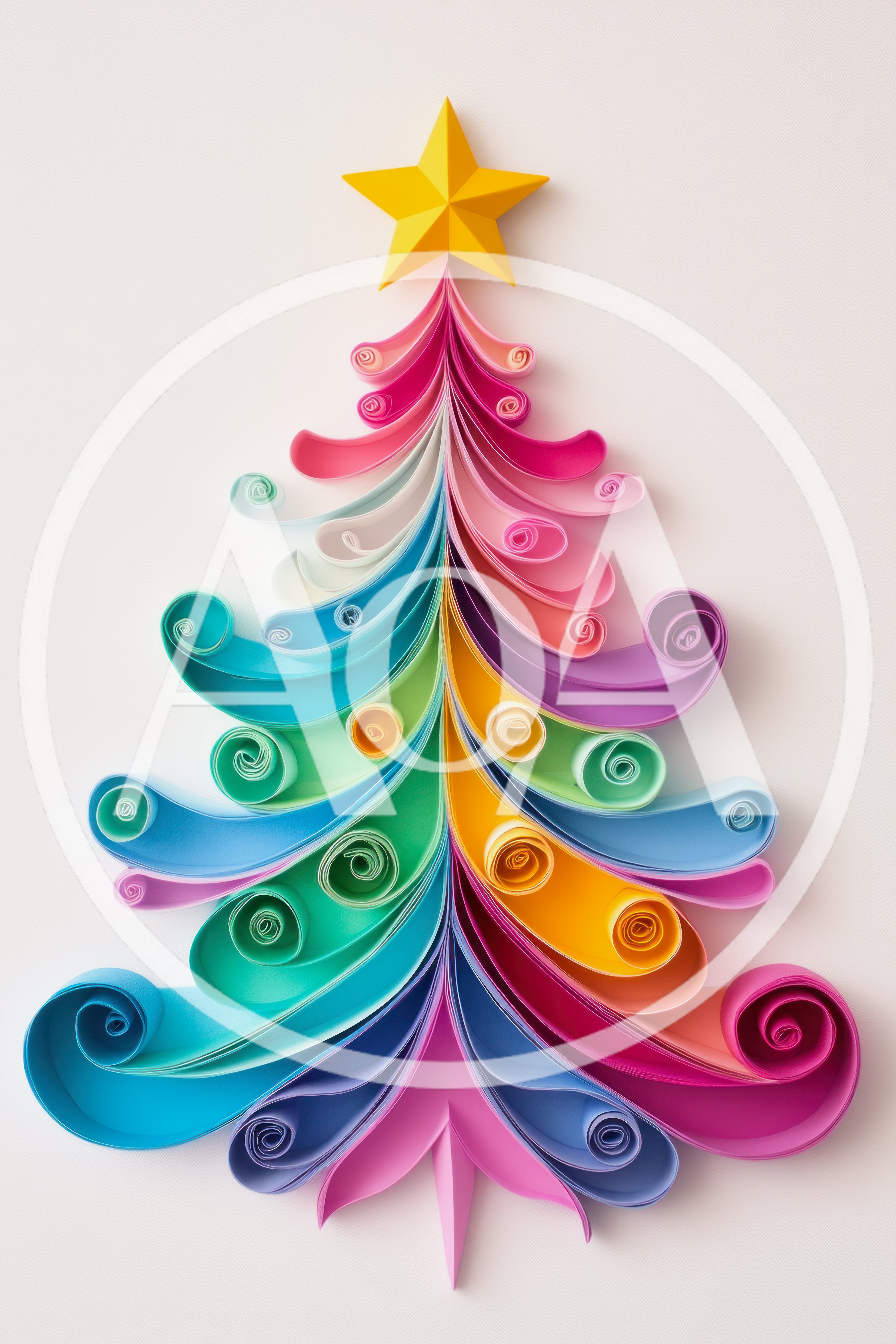 Paper Quilling Christmas Tree Art