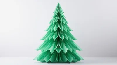 Minimalist Paper Craft Christmas Tree Decoration