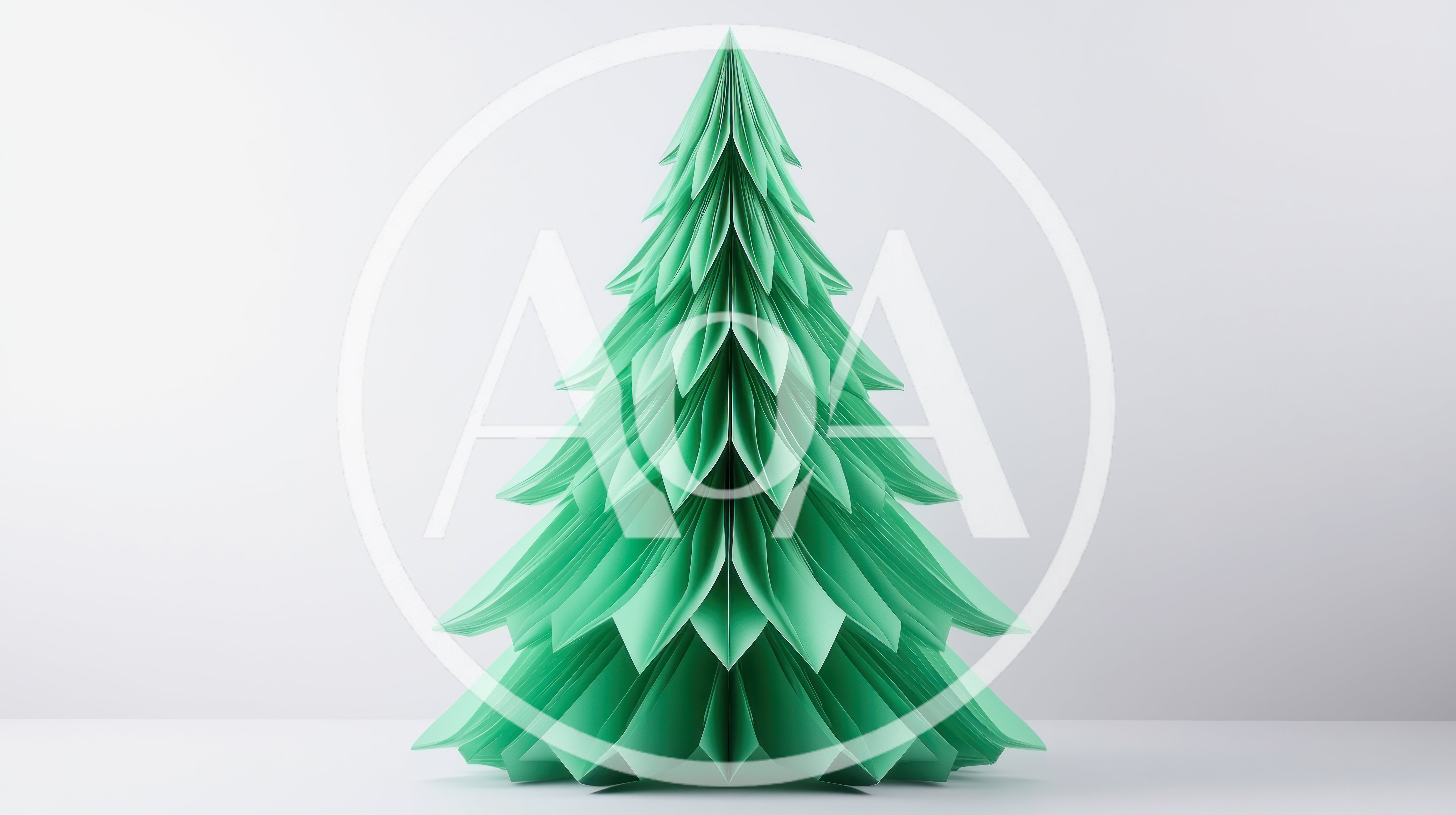Minimalist Paper Craft Christmas Tree Decoration