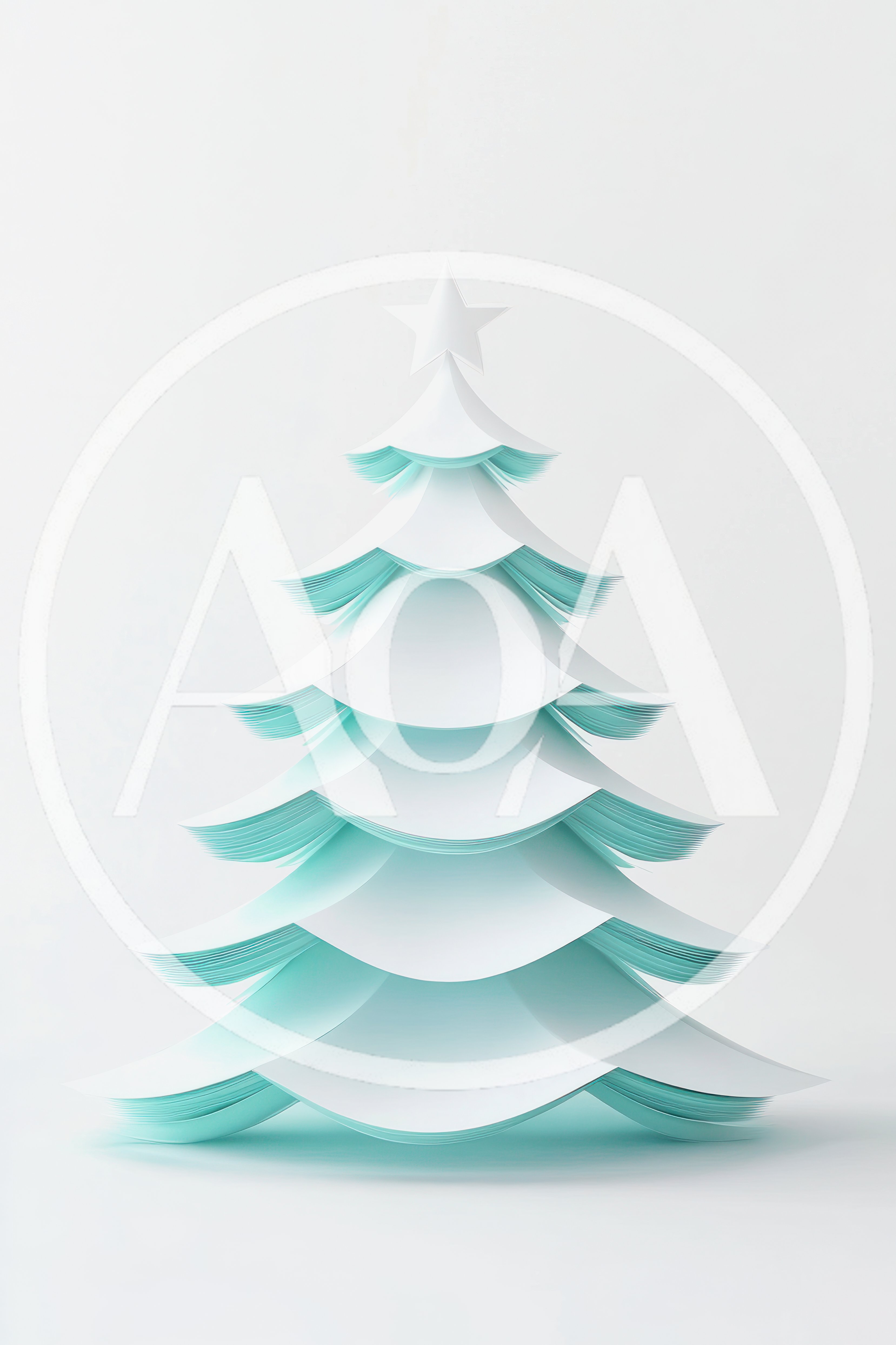 Minimalist Paper Craft Christmas Tree Decoration