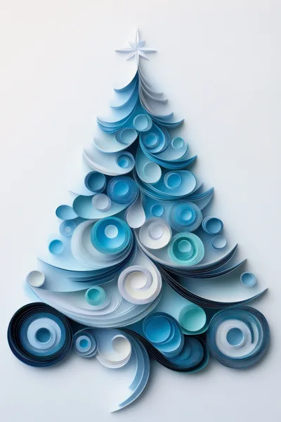 Paper Quilling Christmas Tree Art
