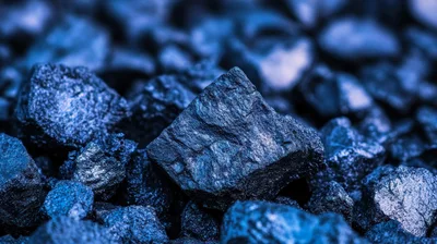 Close Up Of Raw Coal Rocks