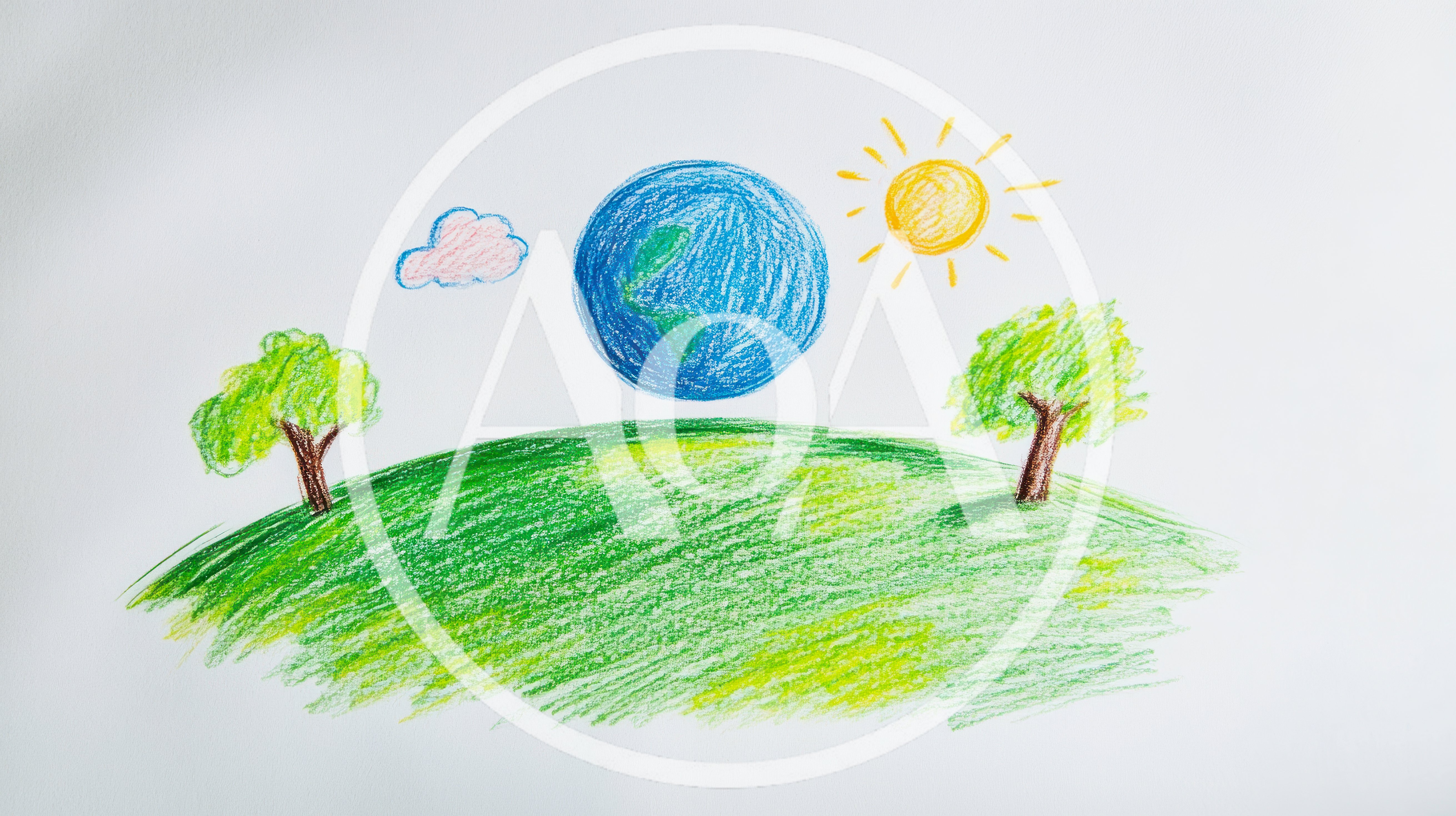 Hand Drawn Illustration Of Earth And Nature