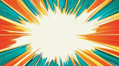 Comic Book Style Radial Action Background