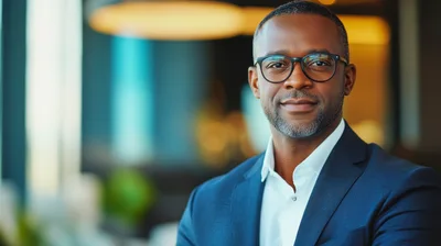 Professional African American Businessman In A Modern Office