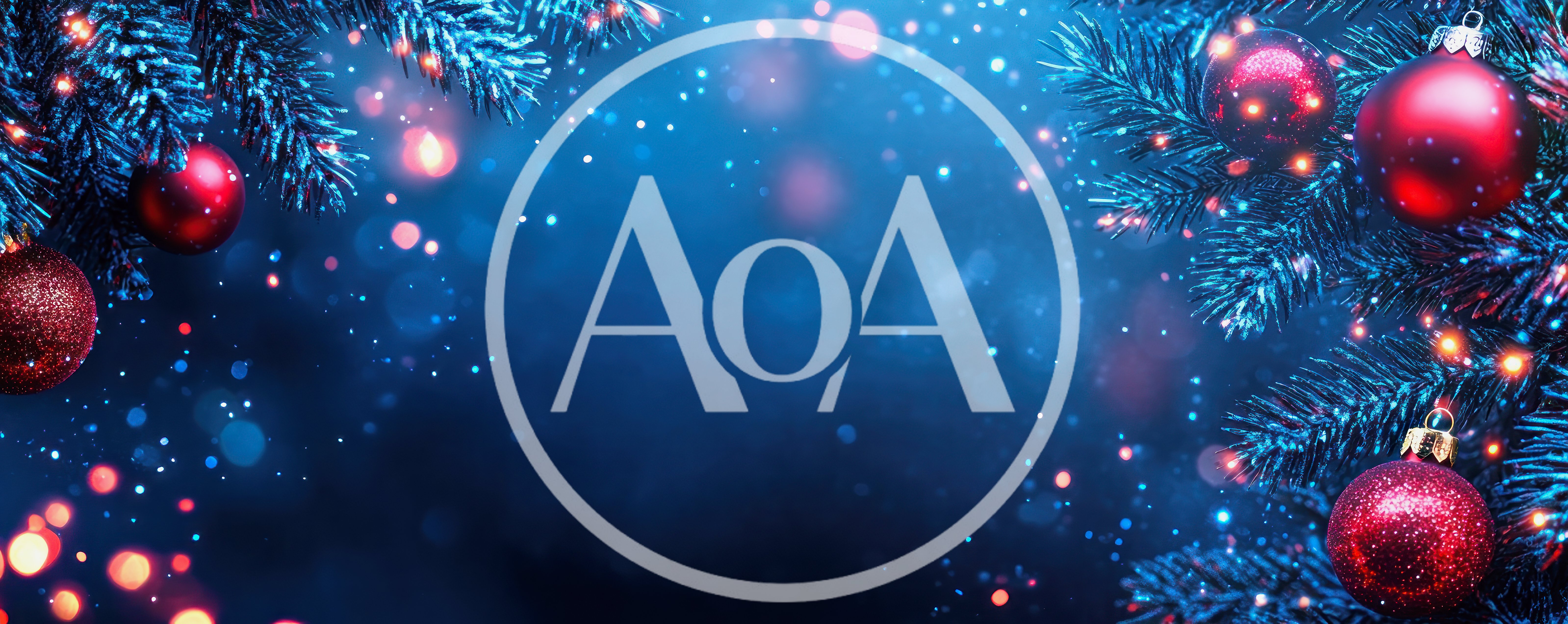 Christmas Background With Red Ornaments And Pine Branches