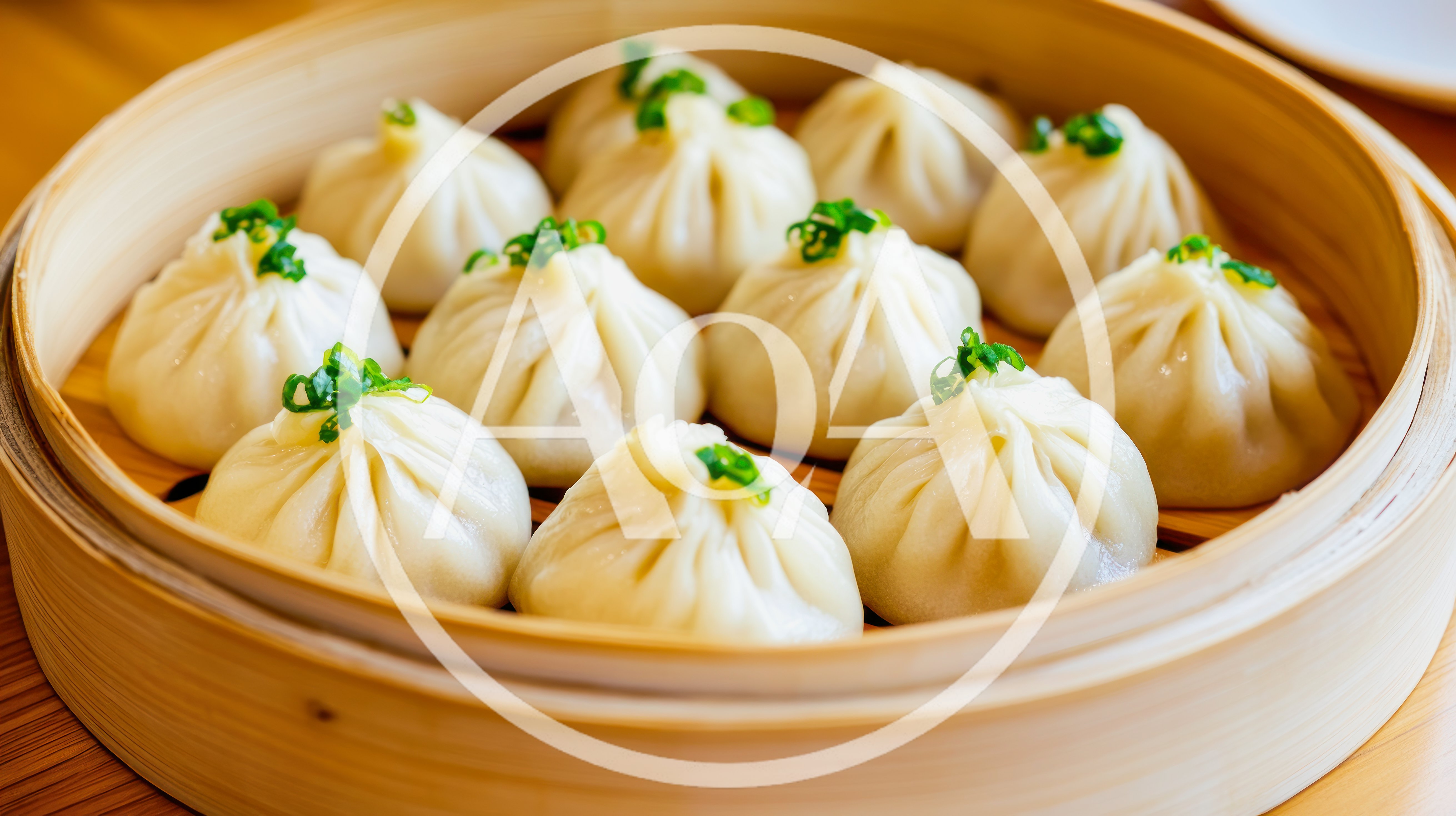 Steamed Soup Dumplings In A Bamboo Steamer