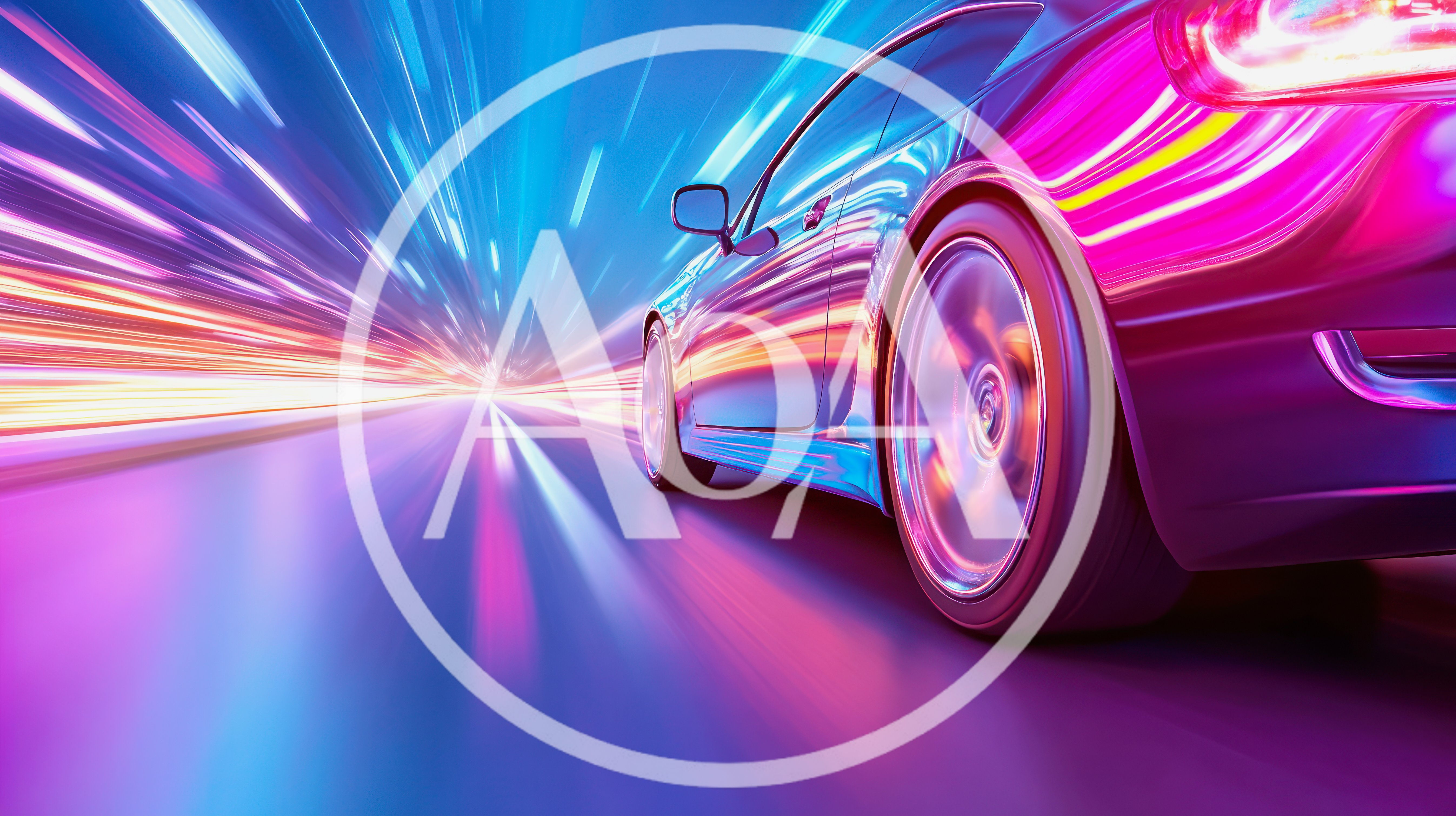 Sports Car Driving Fast With Motion Blur