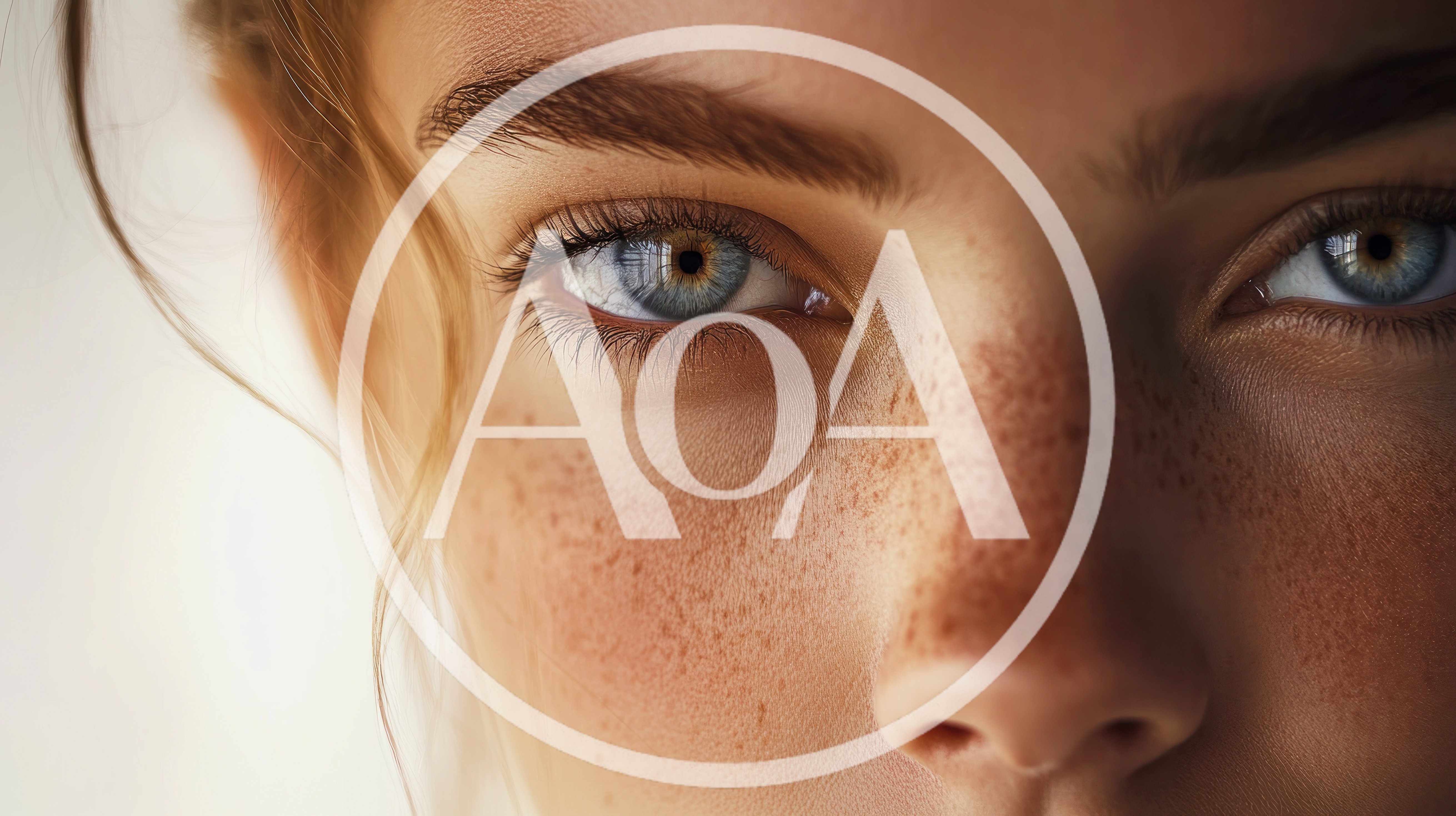 Close Up Portrait Of A Woman With Freckles