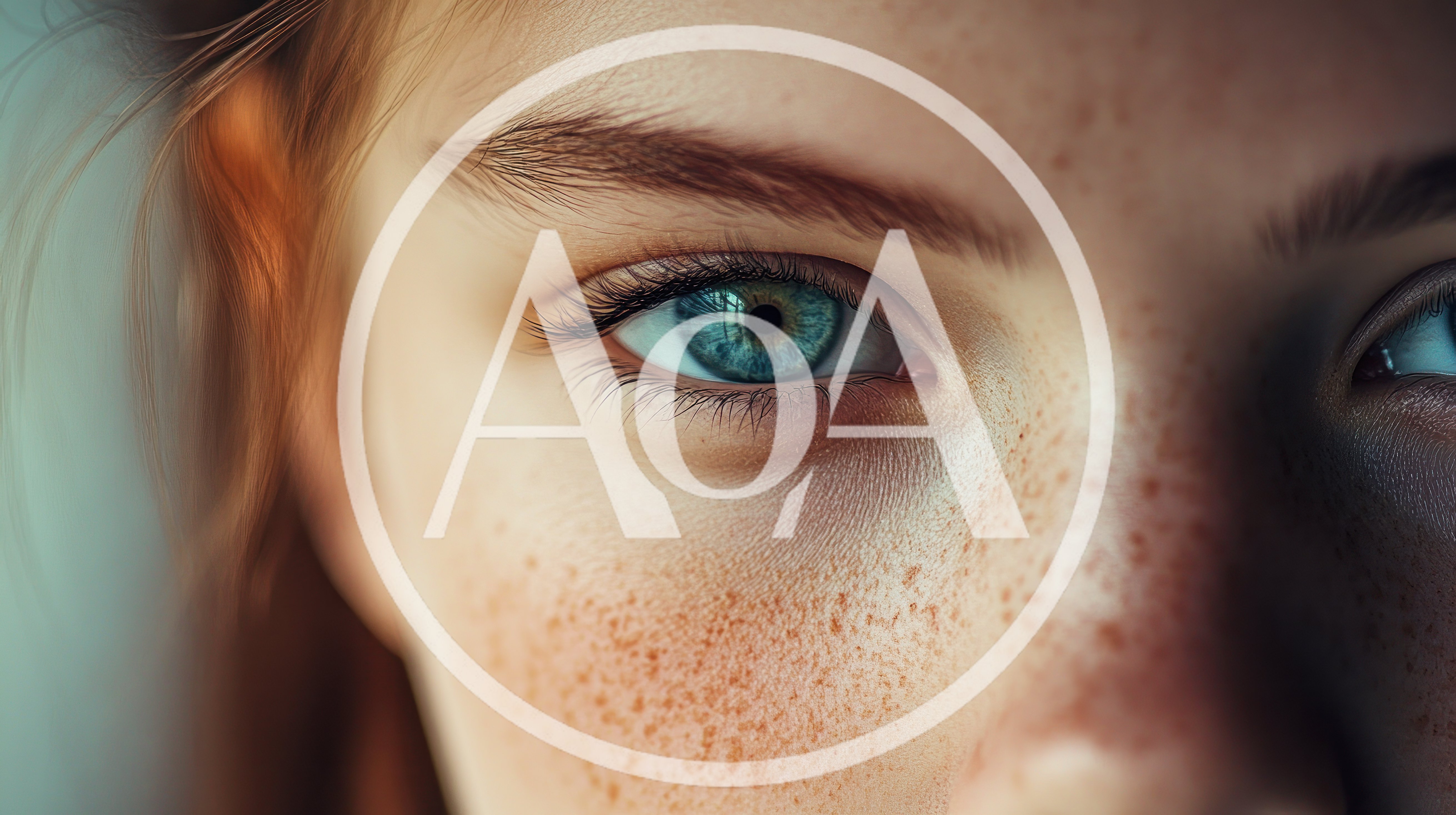 Close Up Portrait Of A Young Woman With Freckles