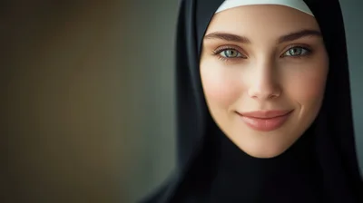 Portrait Of A Young Woman Wearing A Hijab