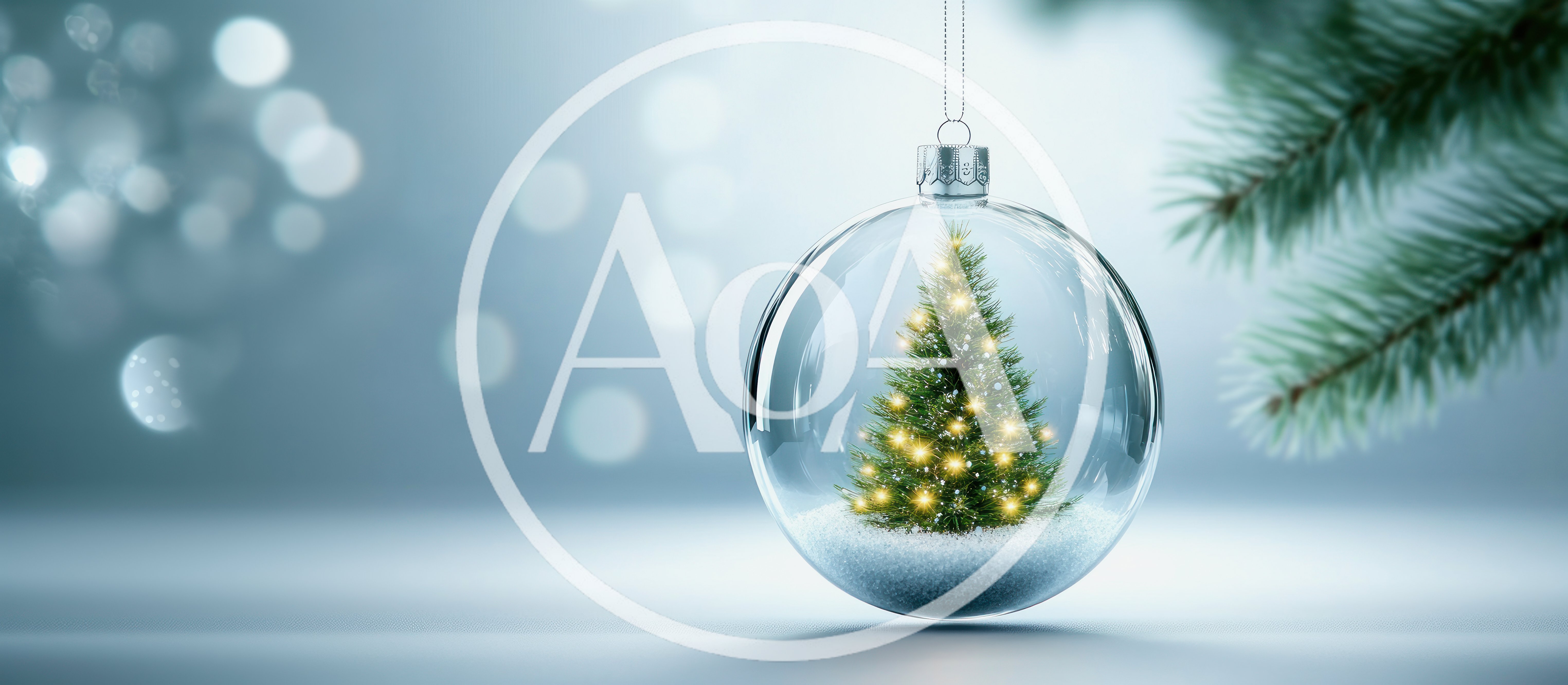 Glass Christmas Ornament With Miniature Tree Inside