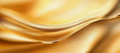 Abstract Golden Silk Fabric Waves Background