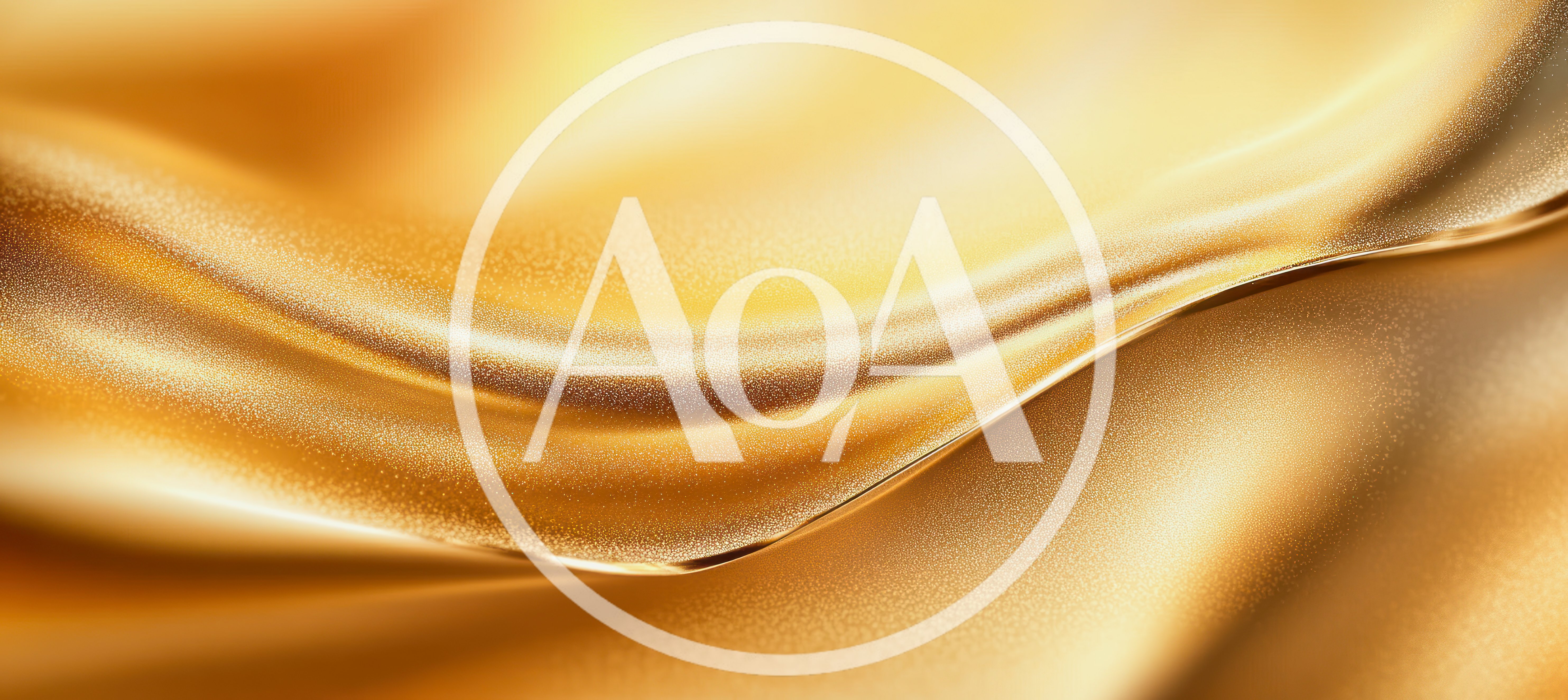 Abstract Golden Silk Fabric Waves Background