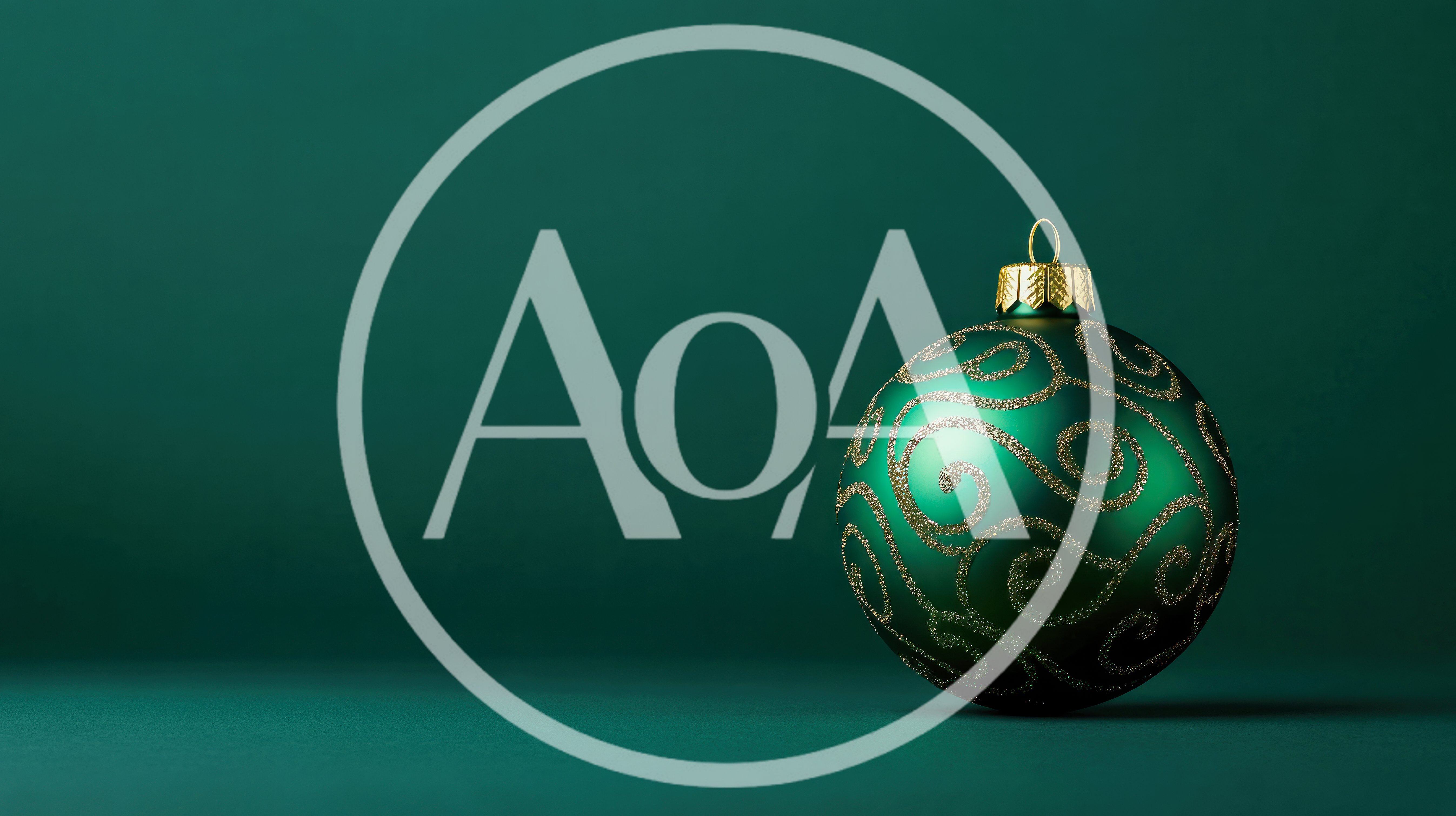 Green Christmas Ornament With Gold Glitter Swirls