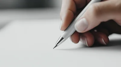 Close Up Of A Person Writing With A Mechanical Pencil