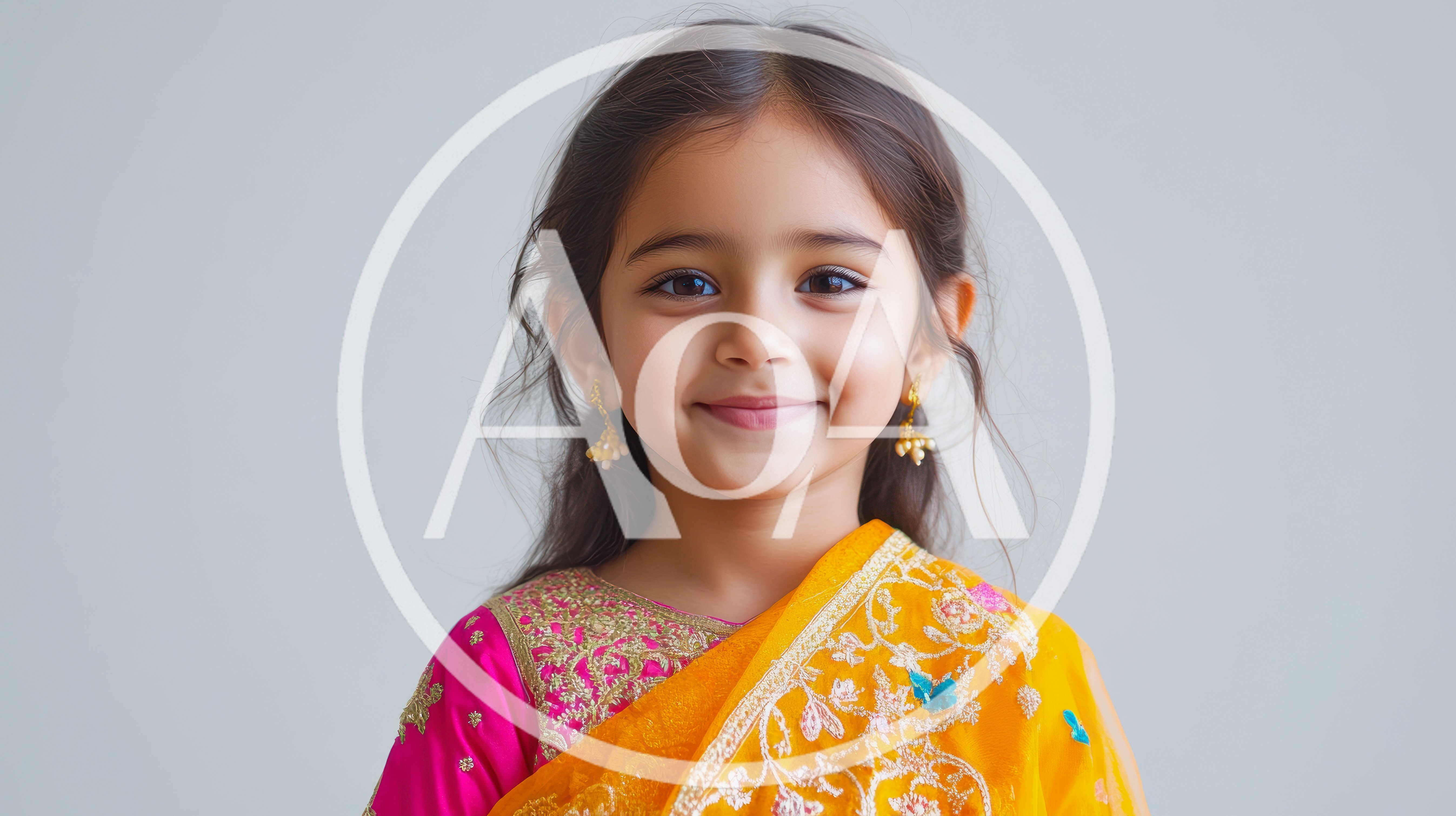 Portrait Of A Smiling Young Indian Girl