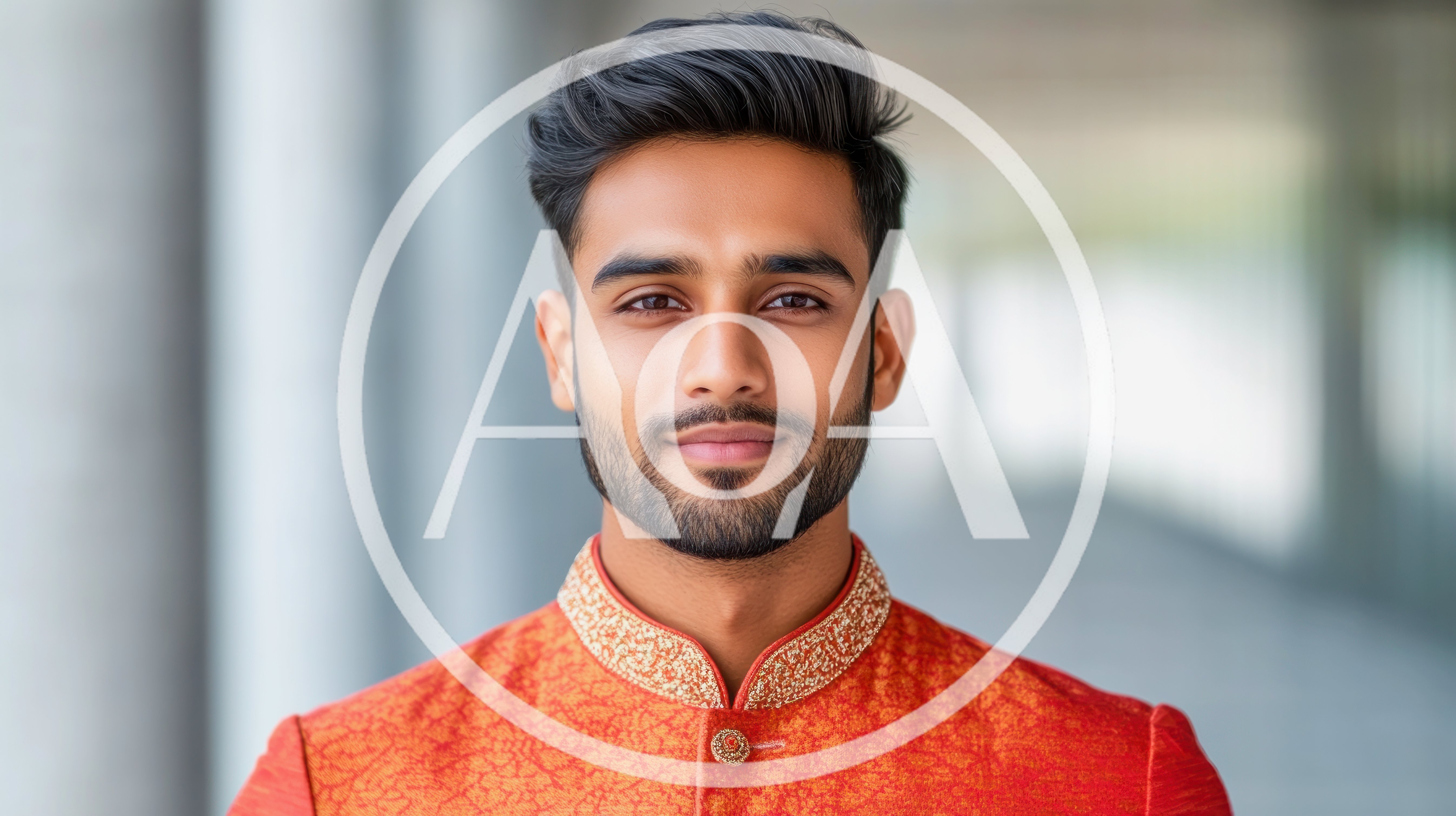 Portrait Of A Handsome Indian Man In Traditional Attire