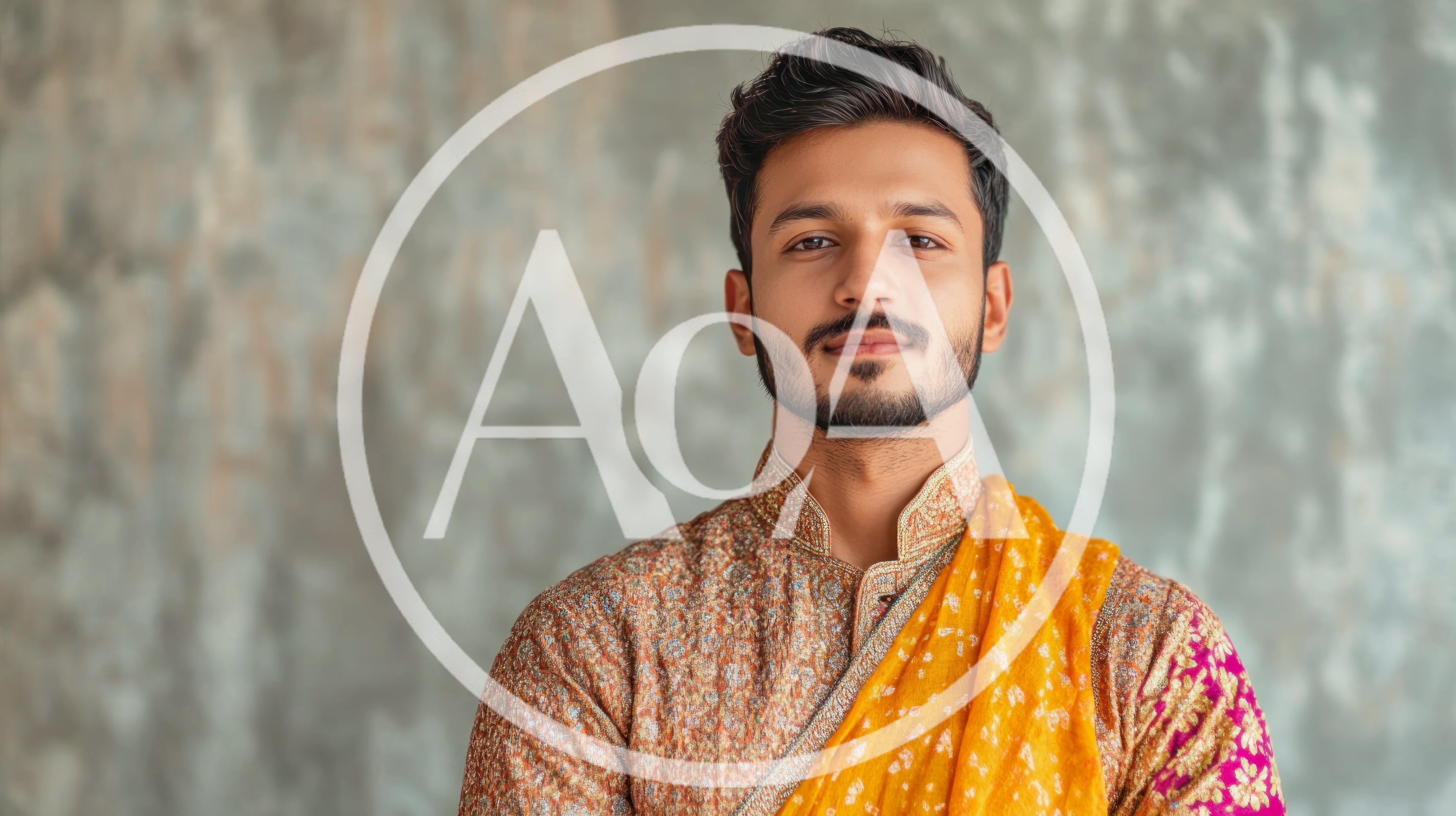Portrait Of A Young Indian Man In Traditional Attire