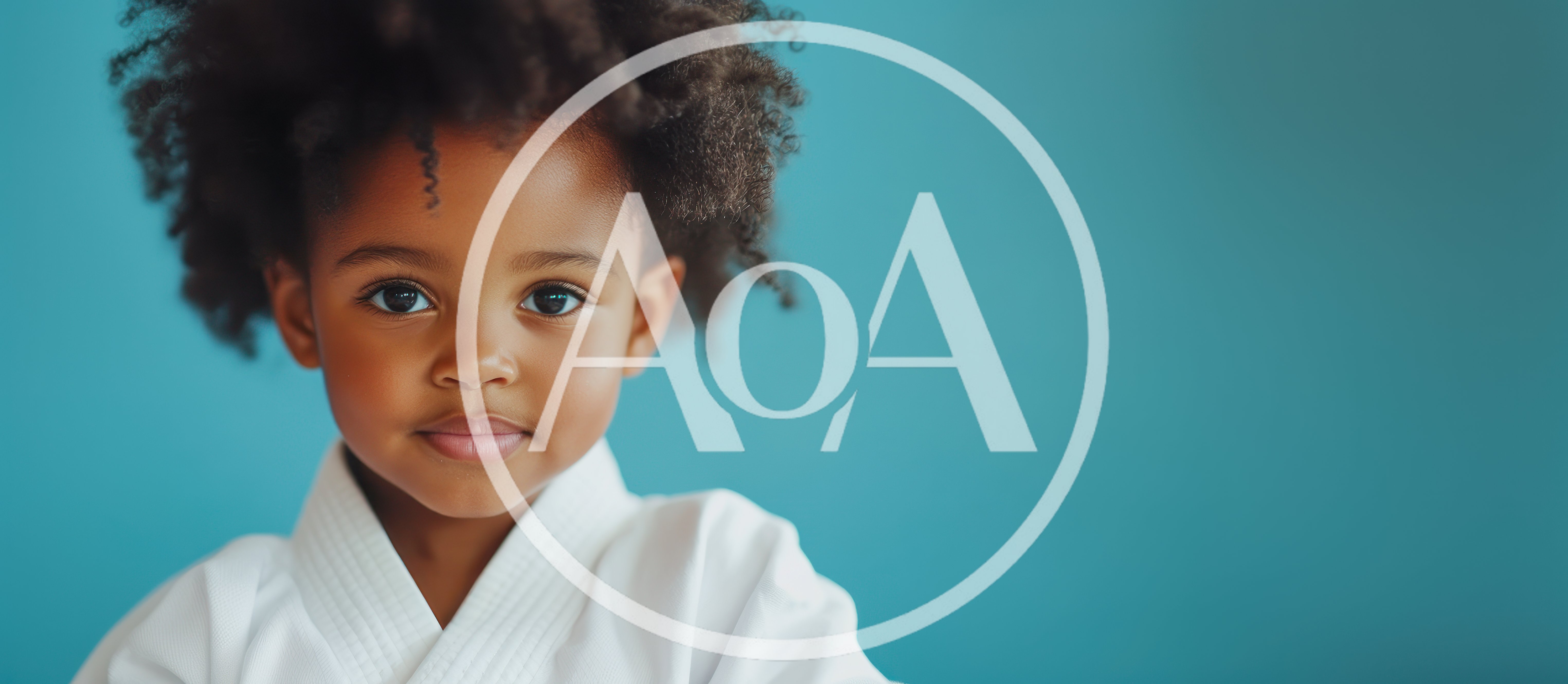 Young African American Girl Wearing Karate Gi