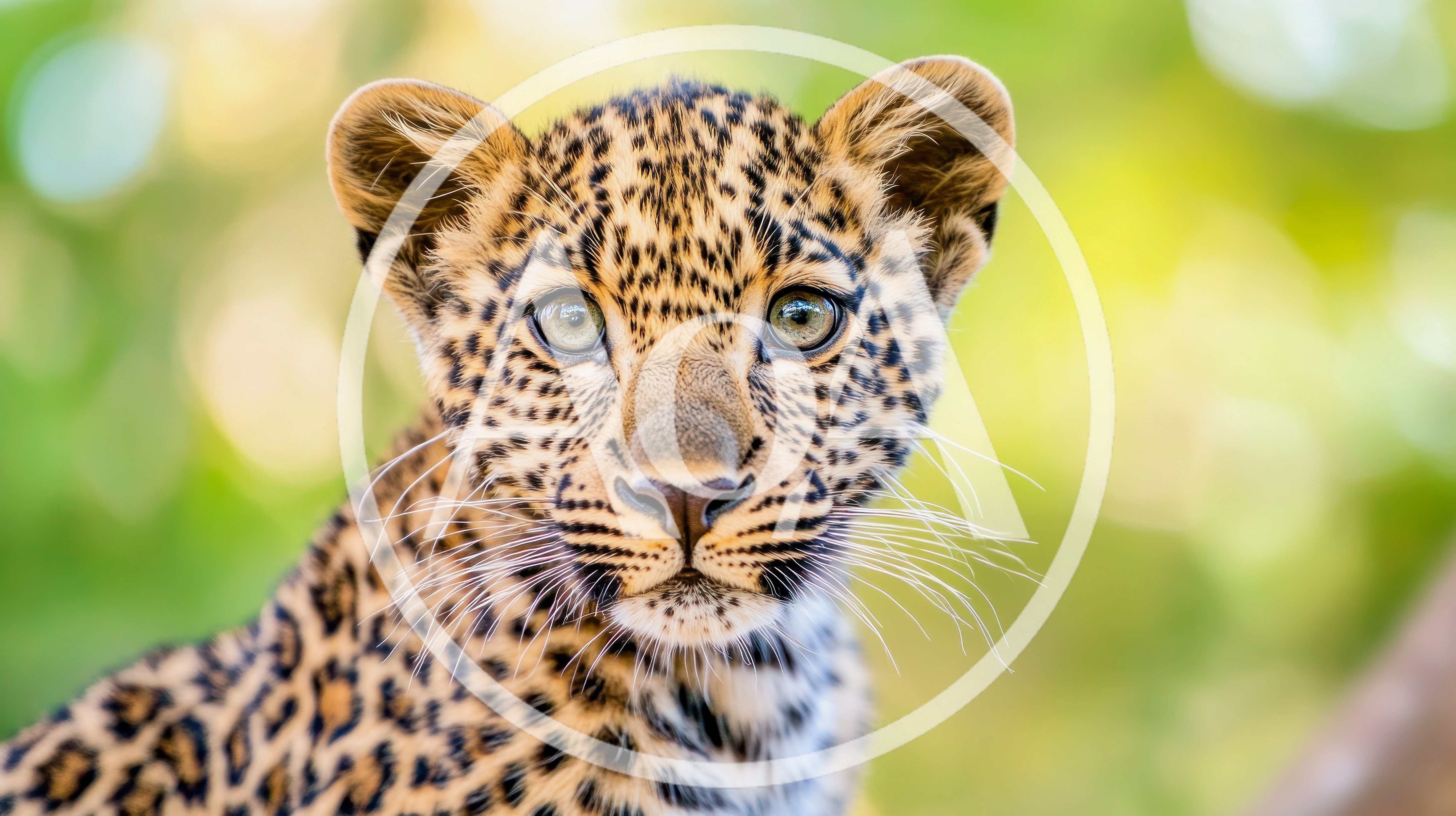 Close Up Portrait Of A Young Leopard Cub