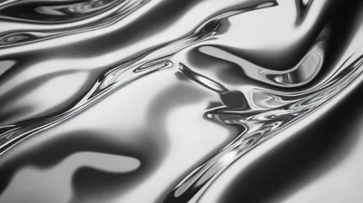 Abstract Liquid Silver Metal Surface Flowing Texture
