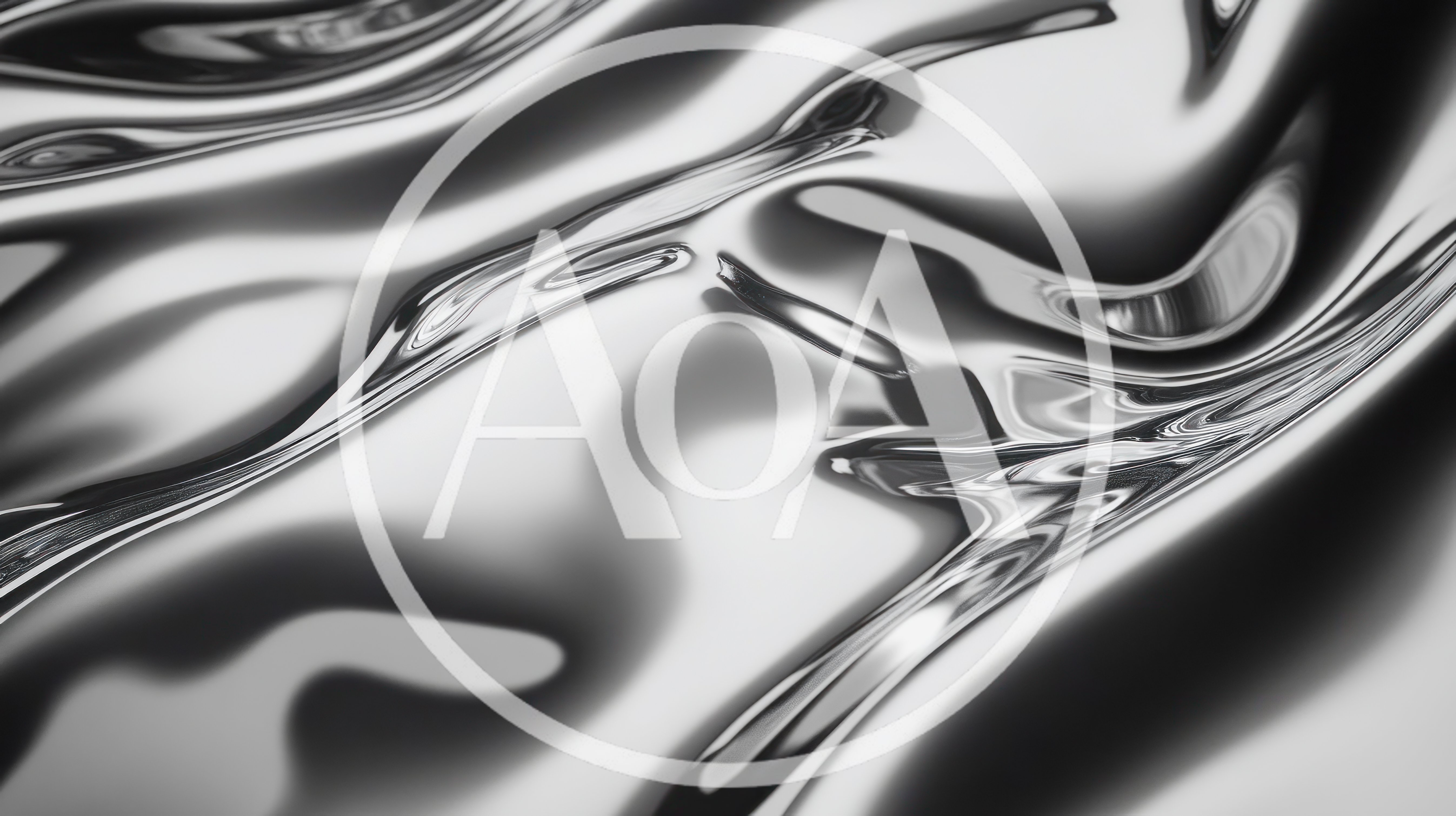 Abstract Liquid Silver Metal Surface Flowing Texture