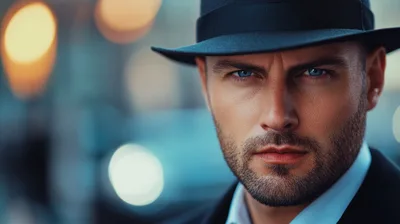 Portrait Of A Sophisticated Man In A Fedora