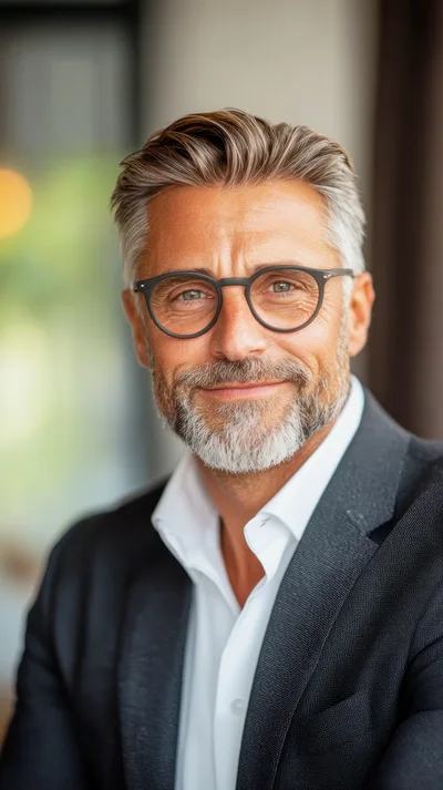 Portrait Of A Sophisticated Middle Aged Businessman