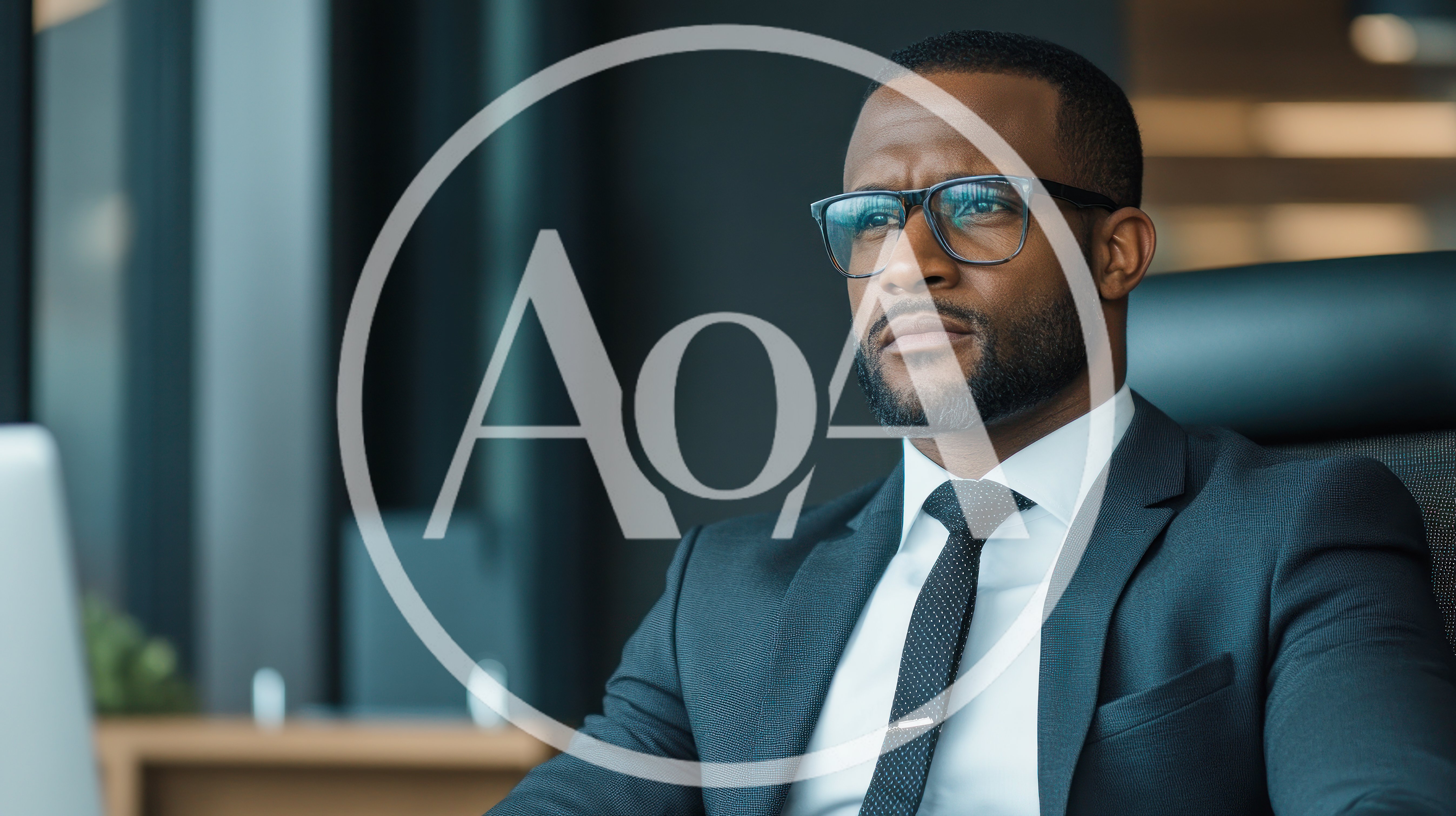Professional African American Businessman Working In Modern Office