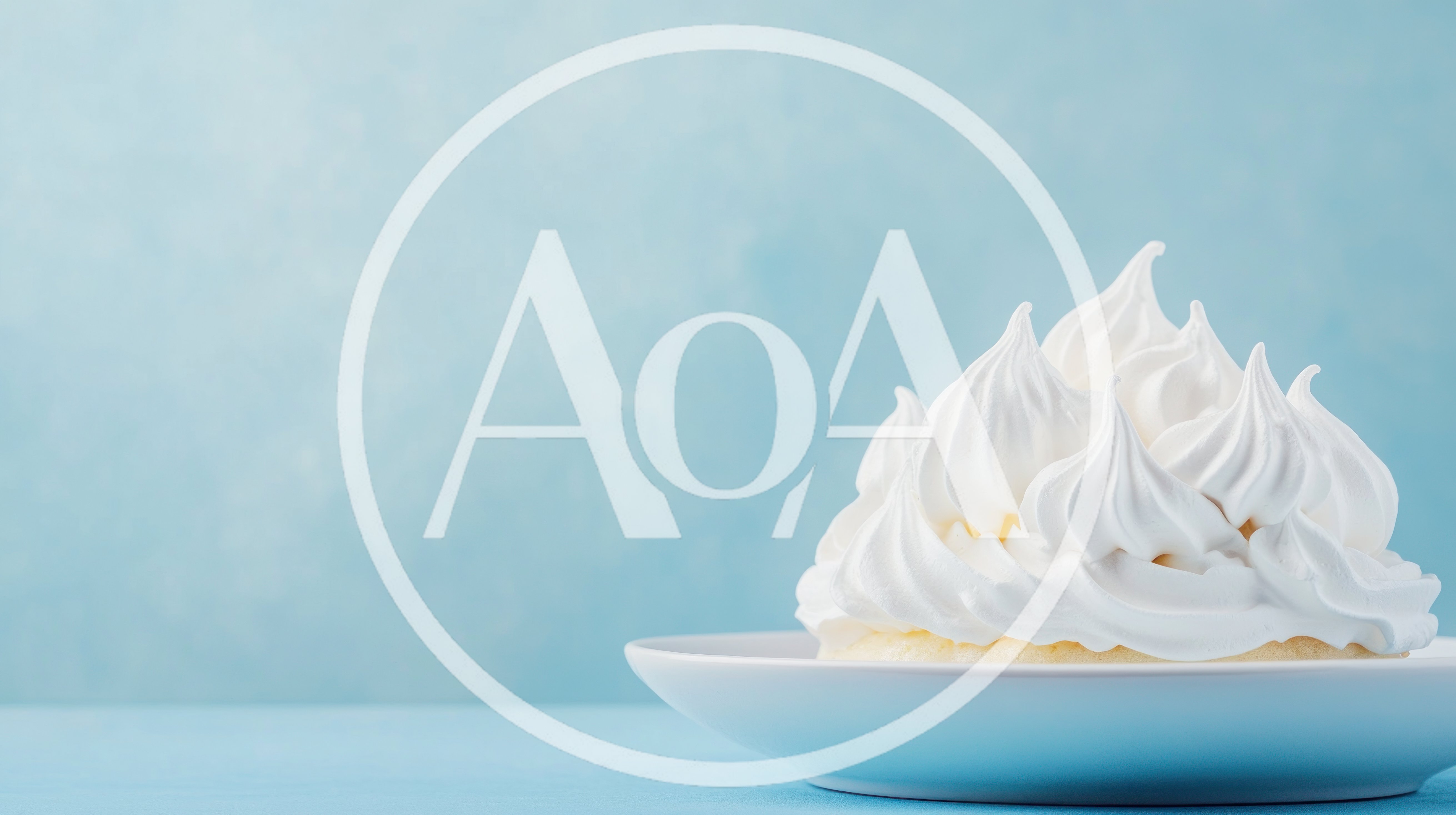 Meringue Topped Dessert on a White Plate