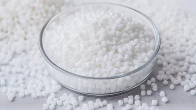 Glass Bowl Filled With White Tapioca Pearls