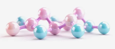 Abstract 3D Molecular Structure Model