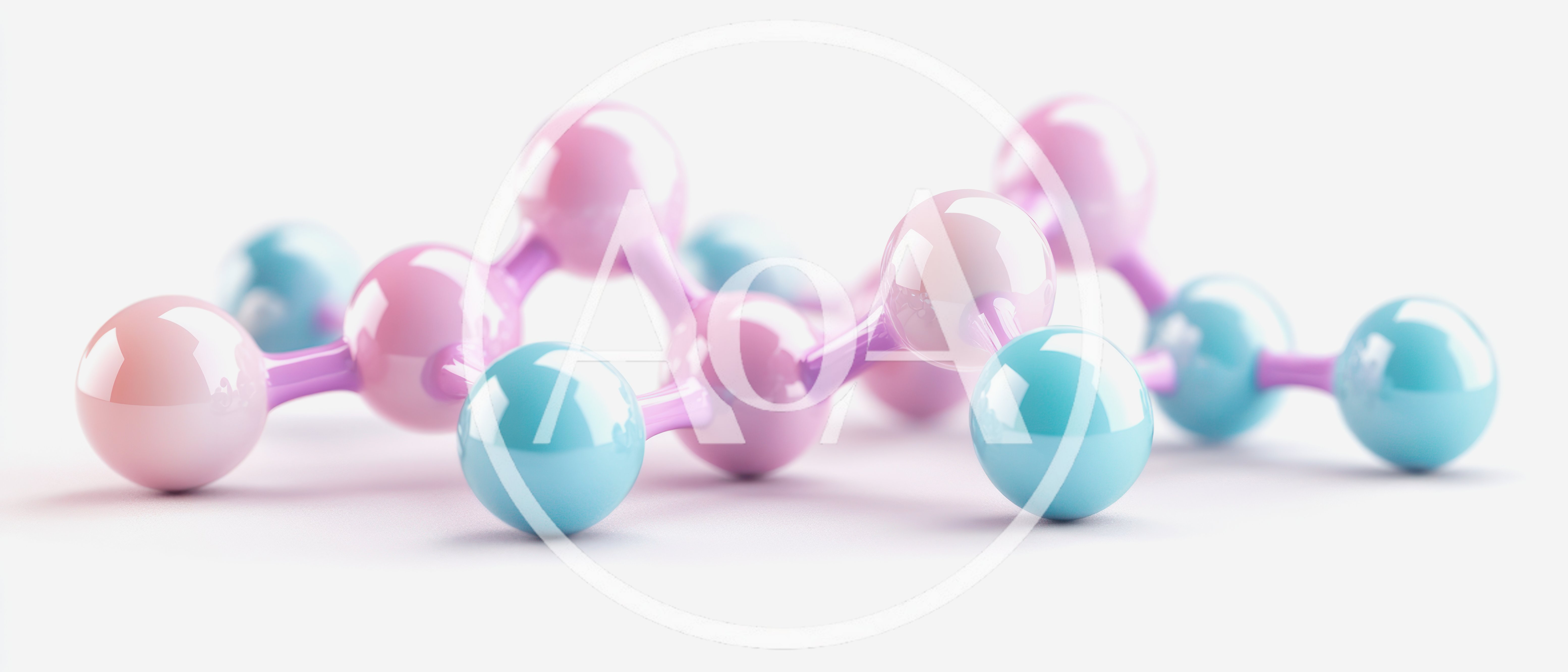 Abstract 3D Molecular Structure Model