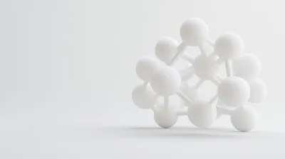 Abstract White Molecular Structure On Minimalist Background