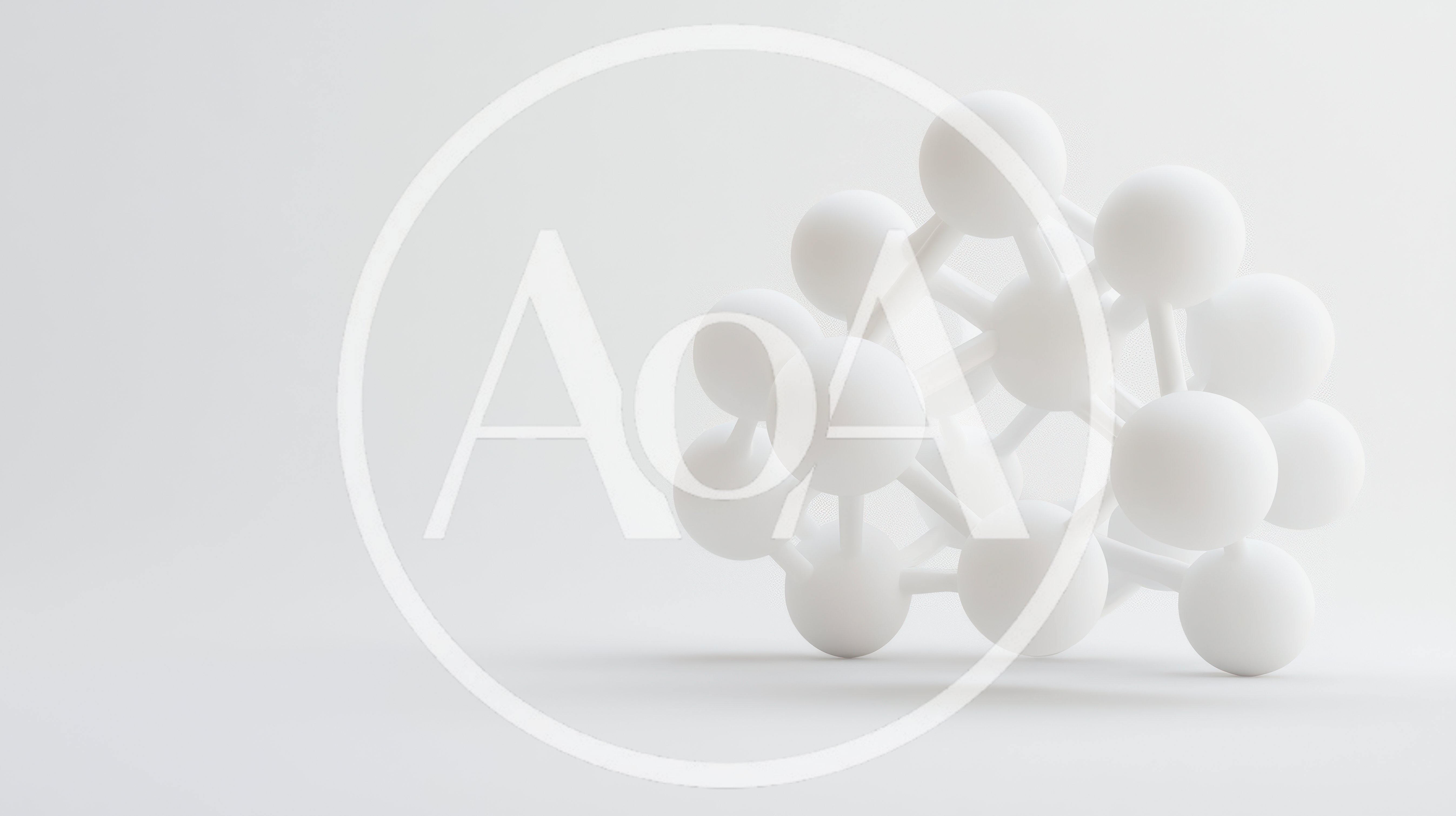 Abstract White Molecular Structure On Minimalist Background