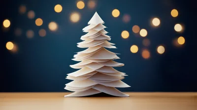 Minimalist Paper Christmas Tree Decoration