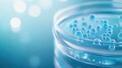 Bacterial Colonies Growing In A Laboratory Petri Dish