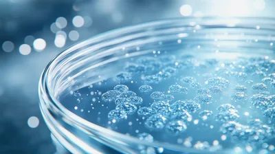 Bacterial Colonies Growing In A Laboratory Petri Dish