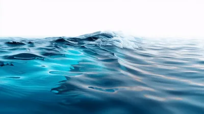 Blue Ocean Waves Rolling In Calm Sea